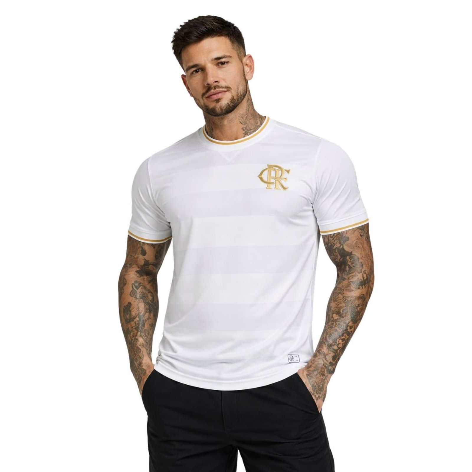 Camiseta Flamengo Dry Masculina Jacquard Listrado