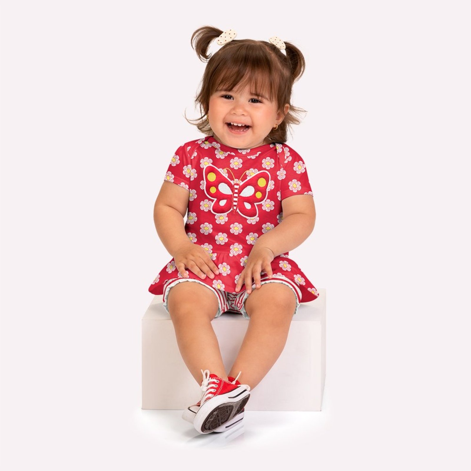 Infantil - Macaquinho Menina Bordado Kyly