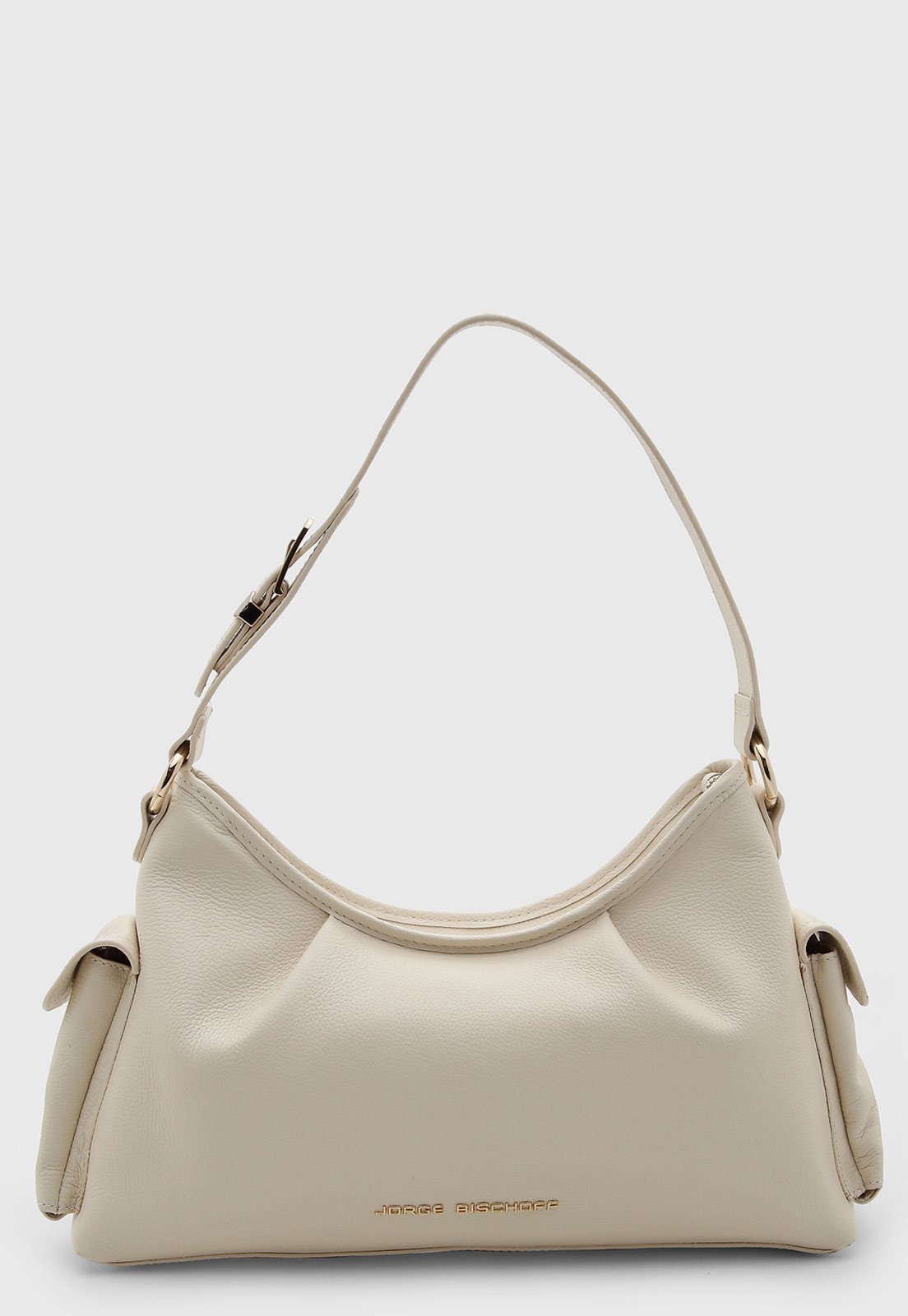 Bolsa Feminina Jorge Bischoff Couro Off-white