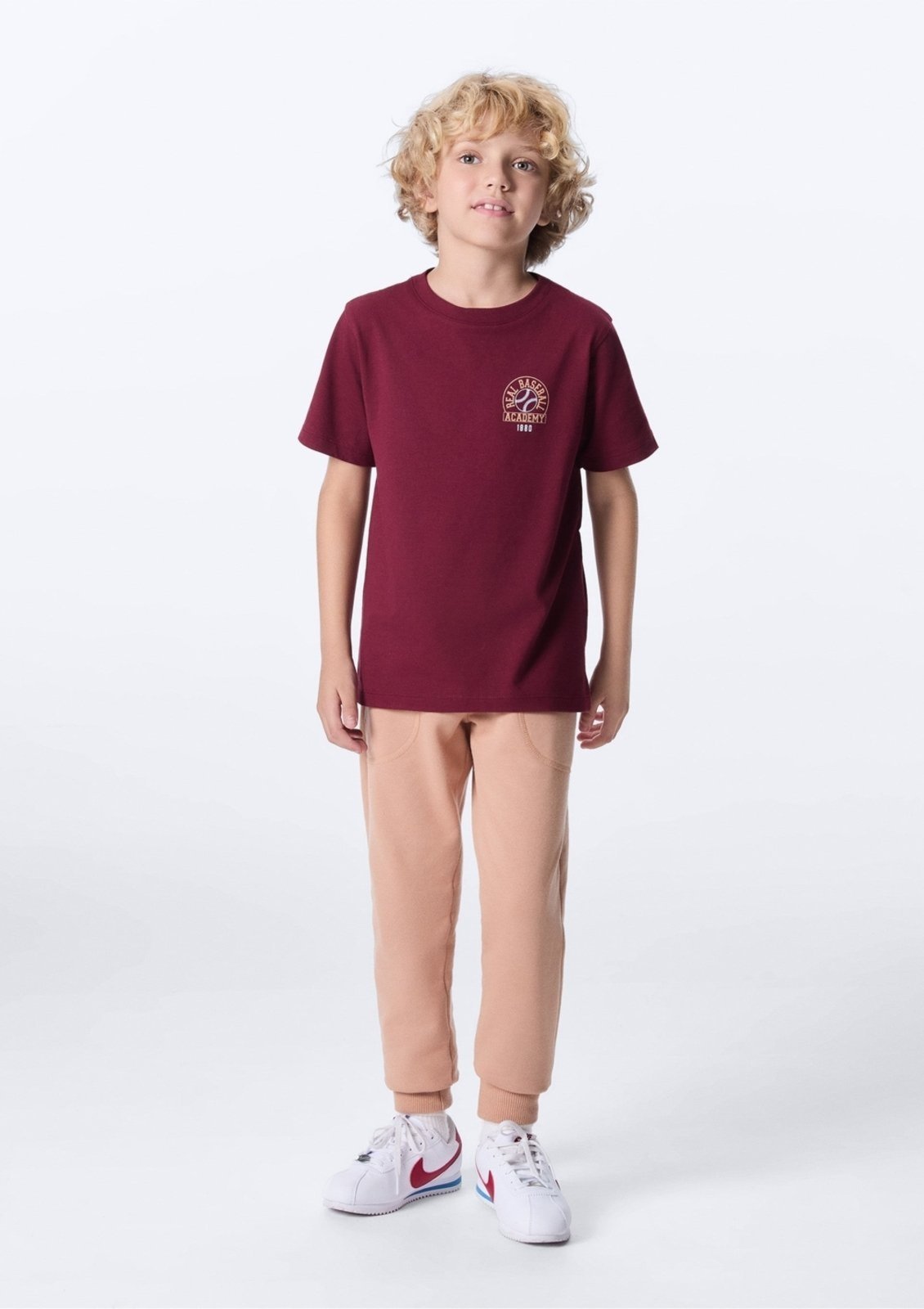 Vista 2 Infantil - Calça Básica Menino Em Moletom Peluciado Com Bolso Hering Hering Kids bege Hering Kids bege