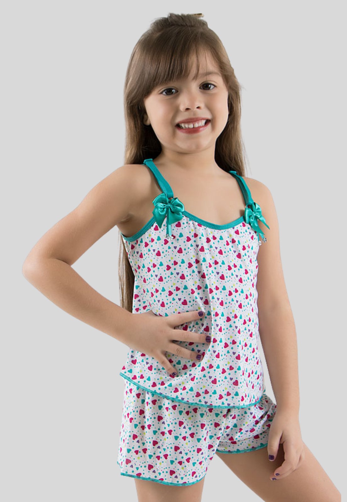 Vista 3 Baby Doll Estampas Sortidas Linha Noite multicolorido Linha Noite multicolorido