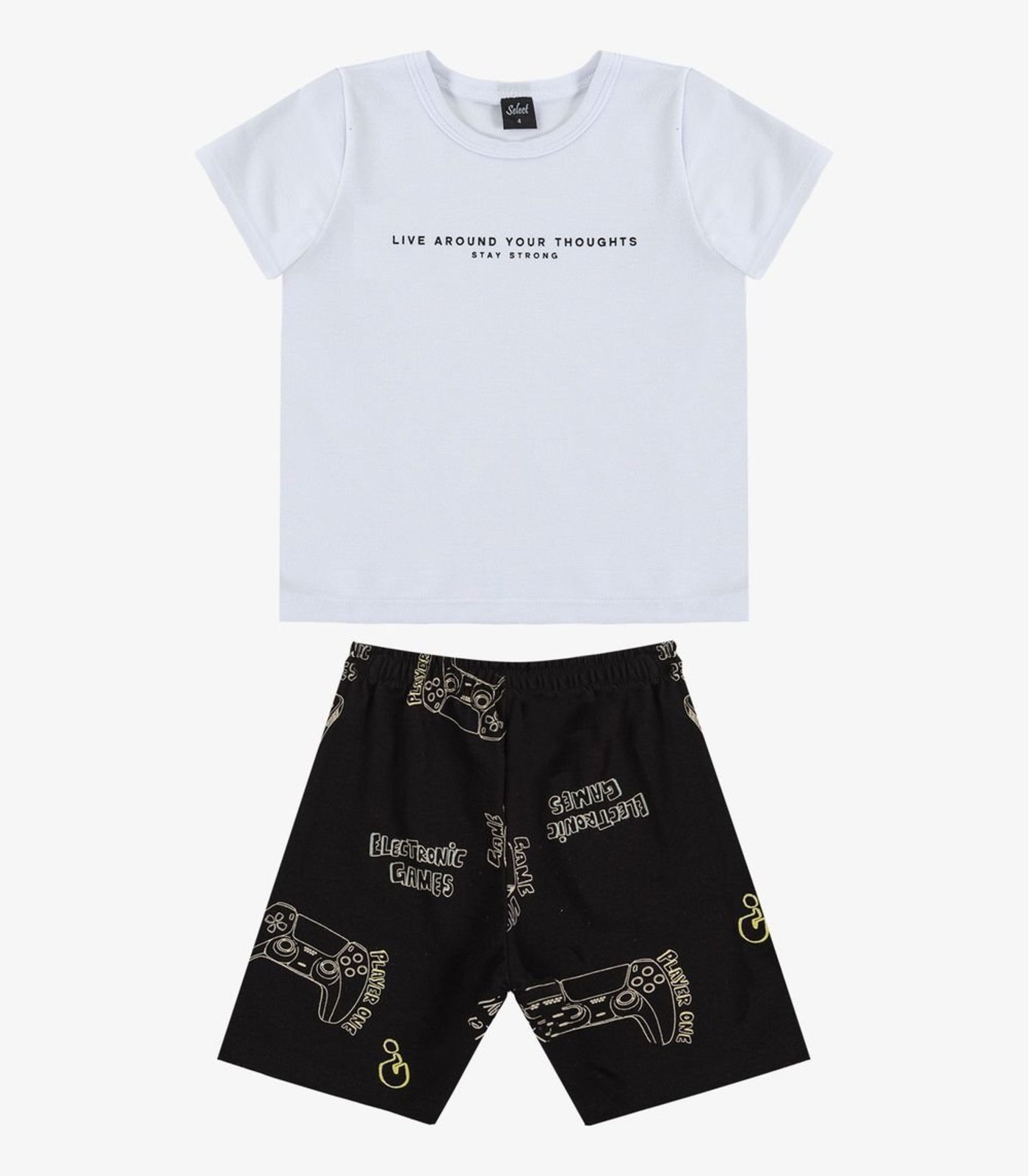 Infantil - Conjunto Camiseta e Bermuda Select Preto
