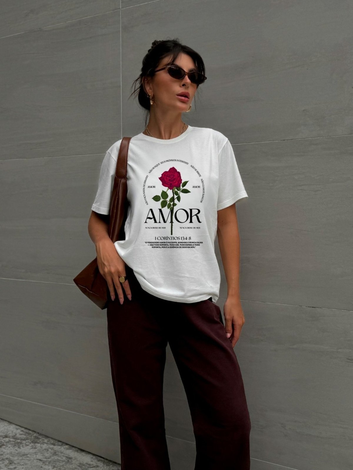 Camiseta Cianitas Off Estampa Amor