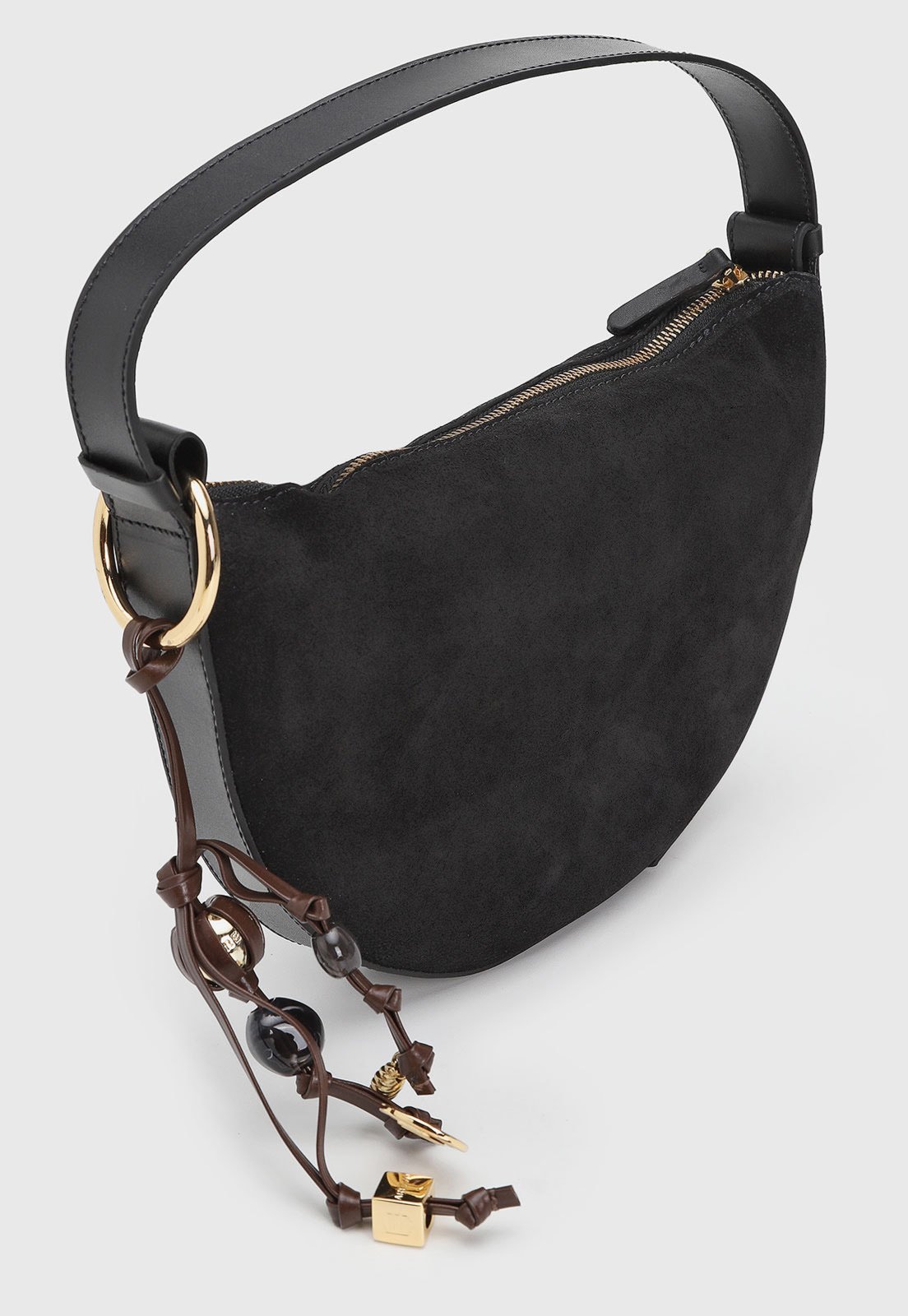 Vista 3 Bolsa Feminina Arezzo Meia Lua Preta preto Arezzo preto