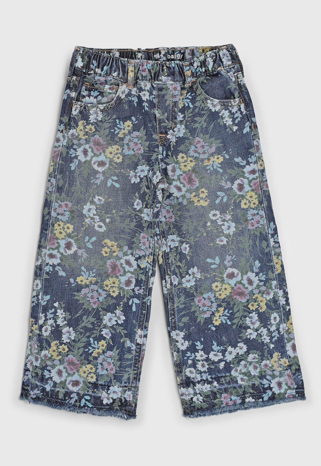 Vista 2 Calça GAP Baggy Jeans Floral azul GAP azul