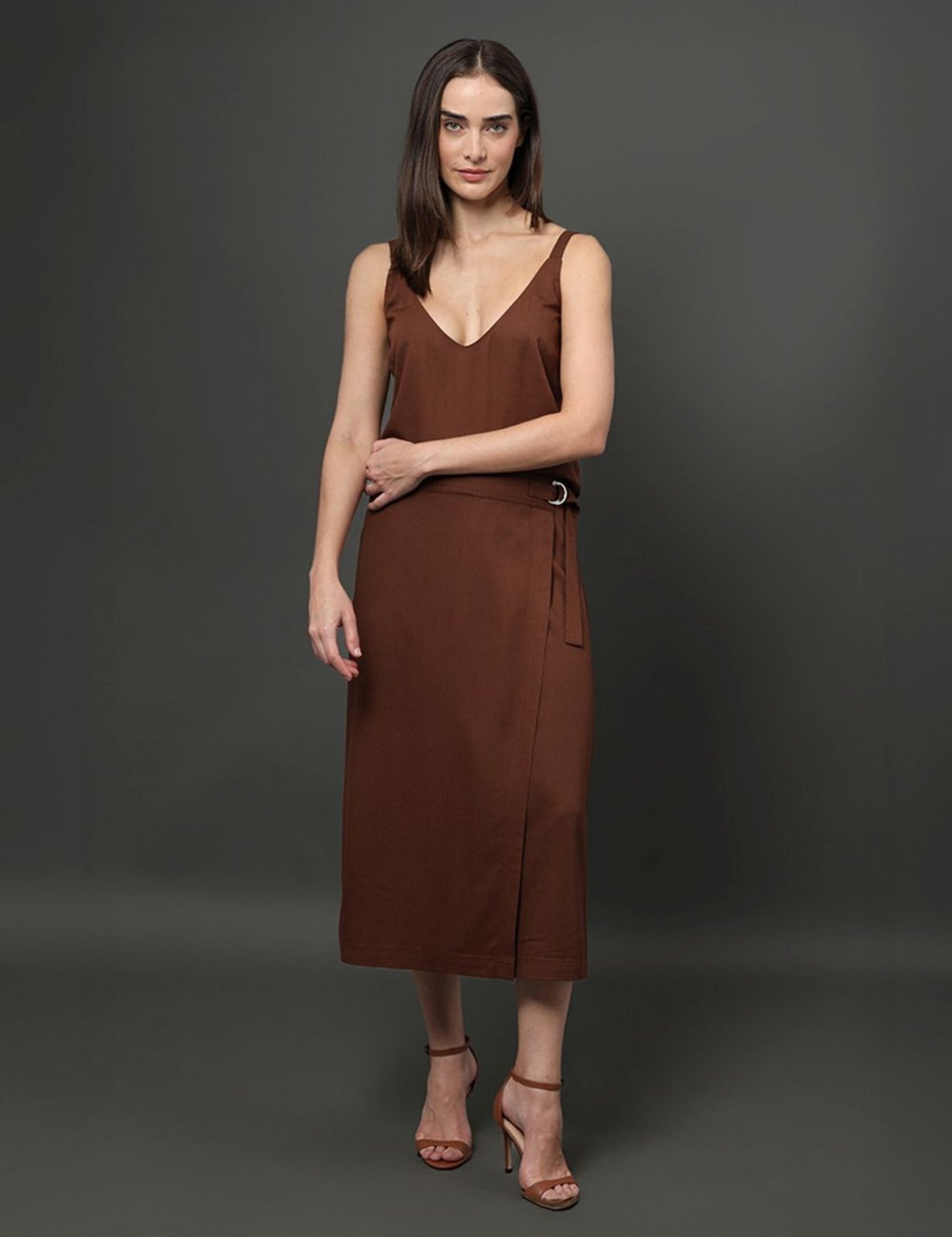Vista 2 Top Feminino Meia Argola Calvin Klein Jeans marrom Calvin Klein Jeans marrom