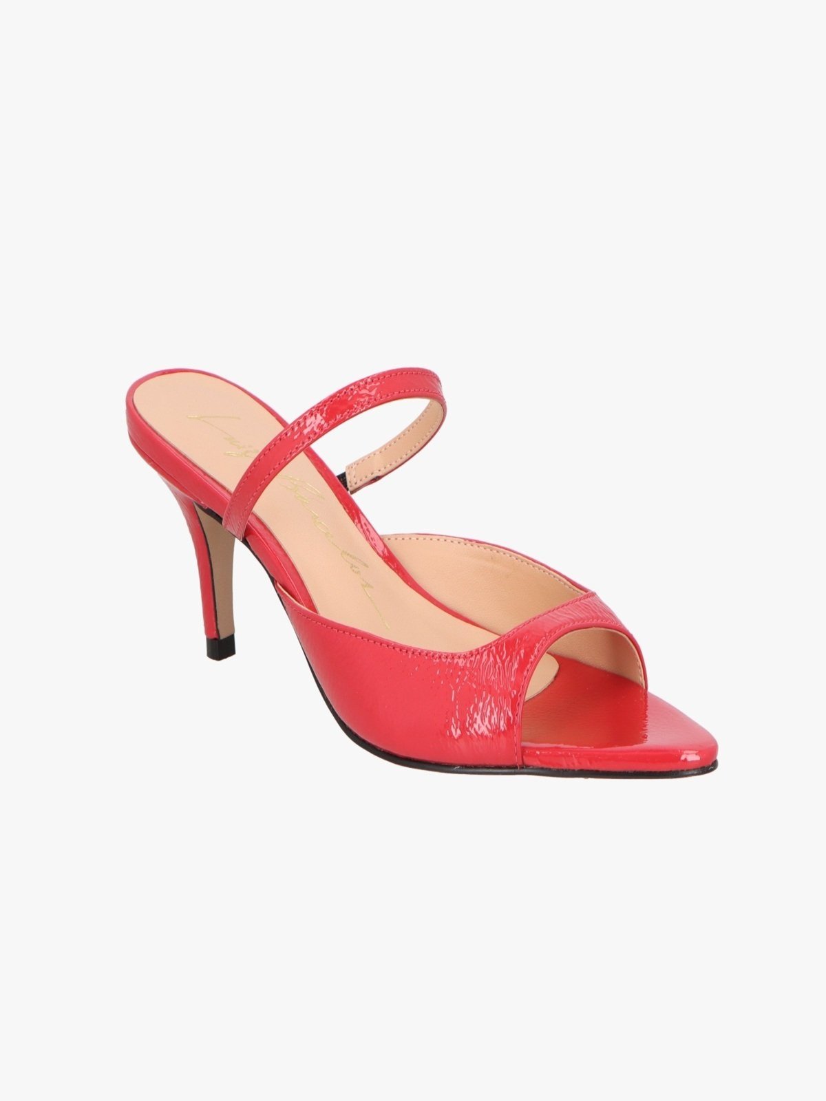 Mule Luiza Barcelos Em Couro Vermelho