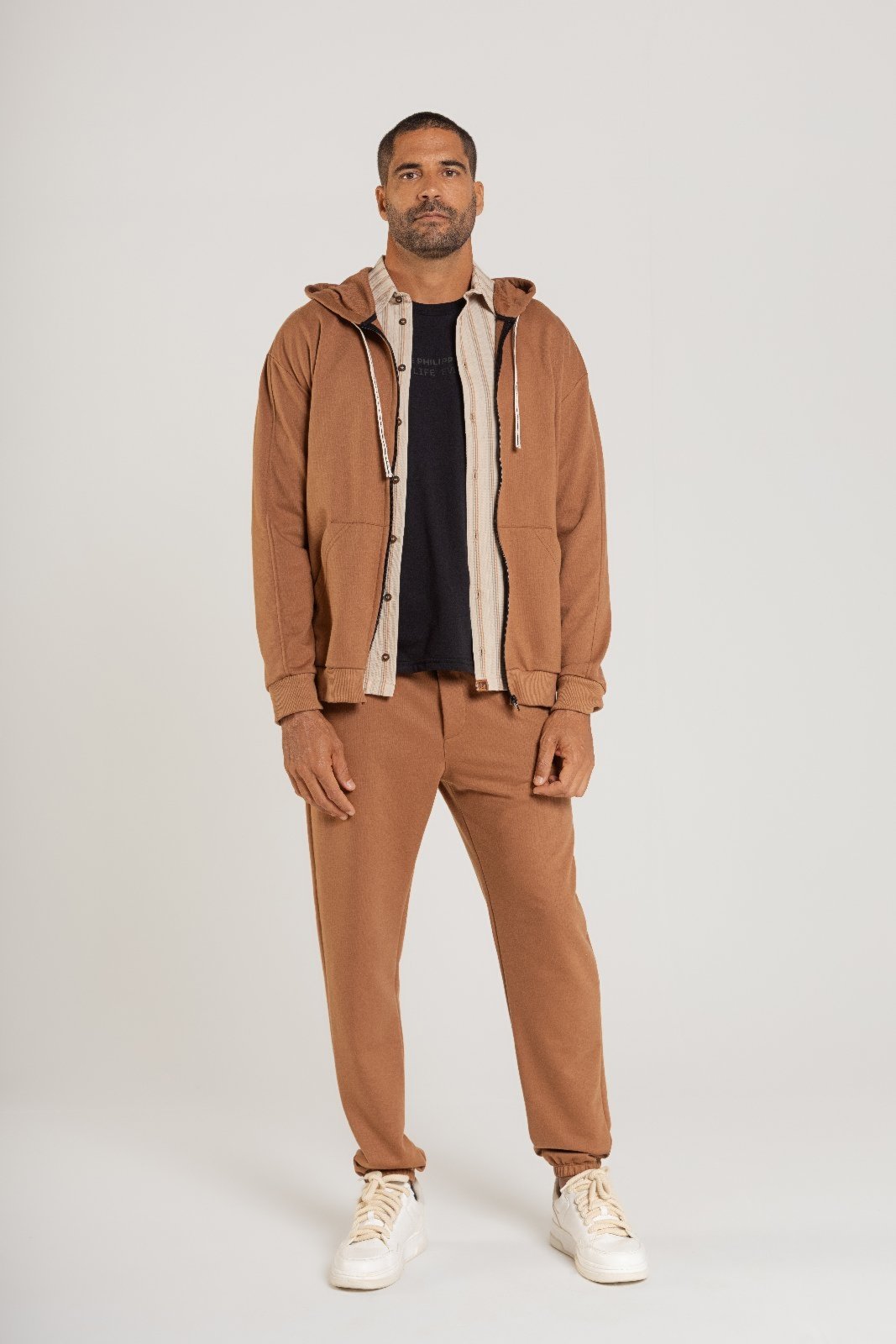 Jaqueta Moletom Masculina The Philippines Marrom