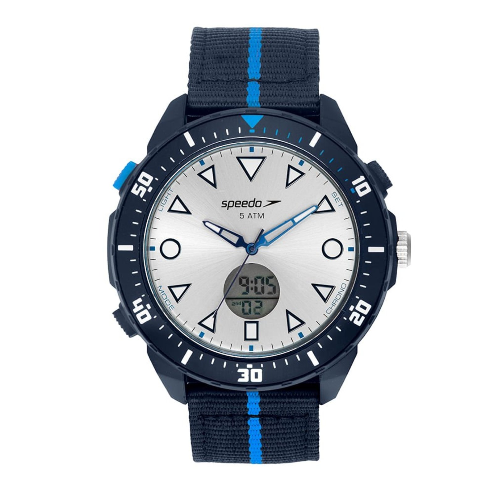 Relógio Masculino Speedo Azul Pulseira Nylon Speedo
