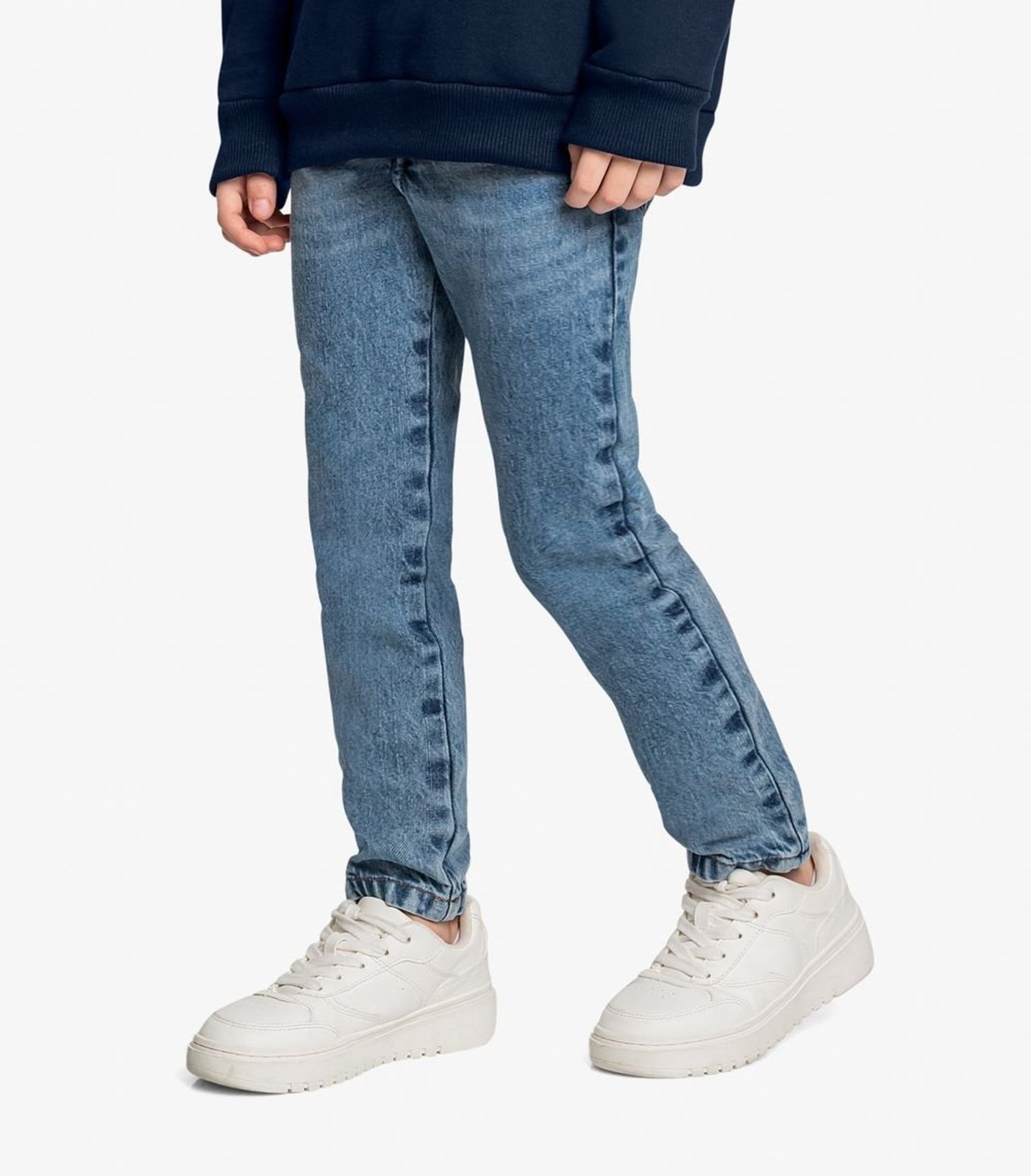 Vista 3 Infantil - Conjunto Moletom Com Calça Jeans Trick Nick TRICK NICK JEANS azul TRICK NICK JEANS azul