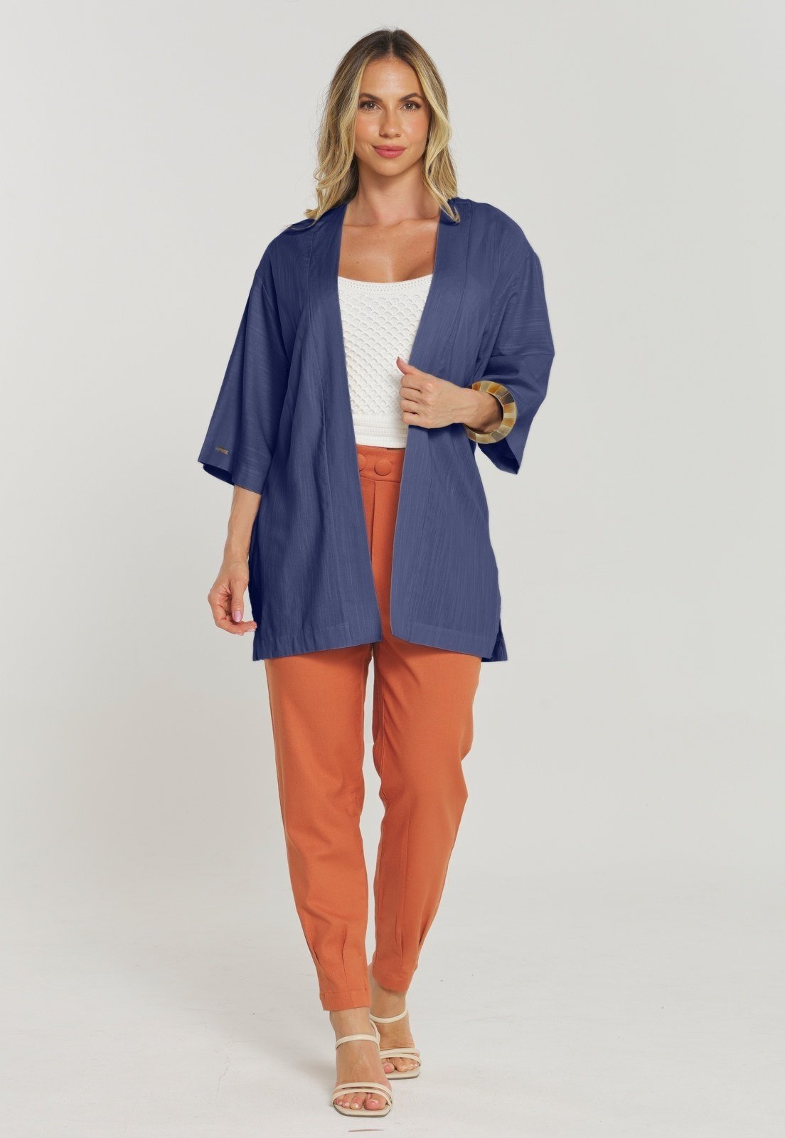Kimono Rudély Tricoline Azul