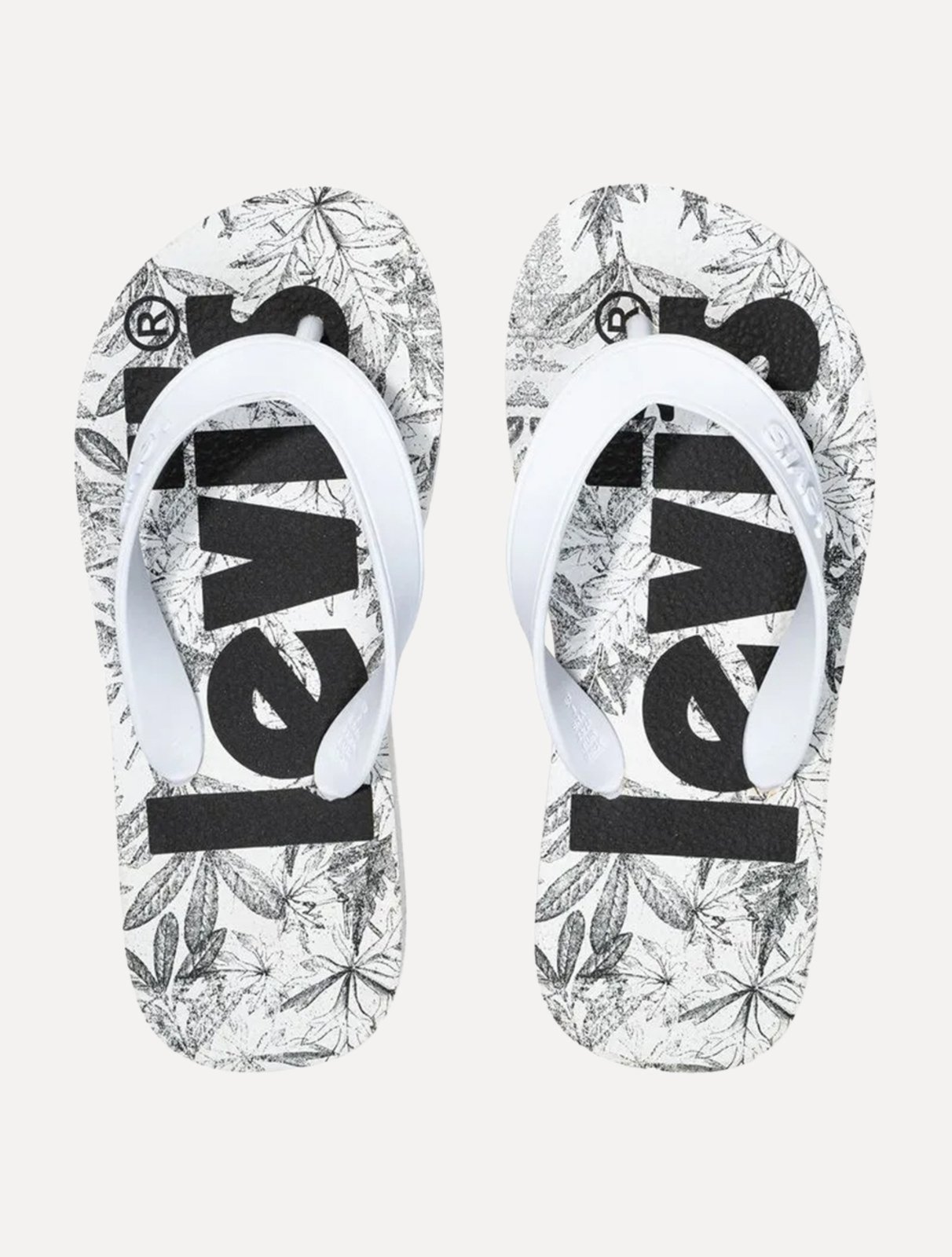 Chinelo Levis Printed Mono Flower Branco