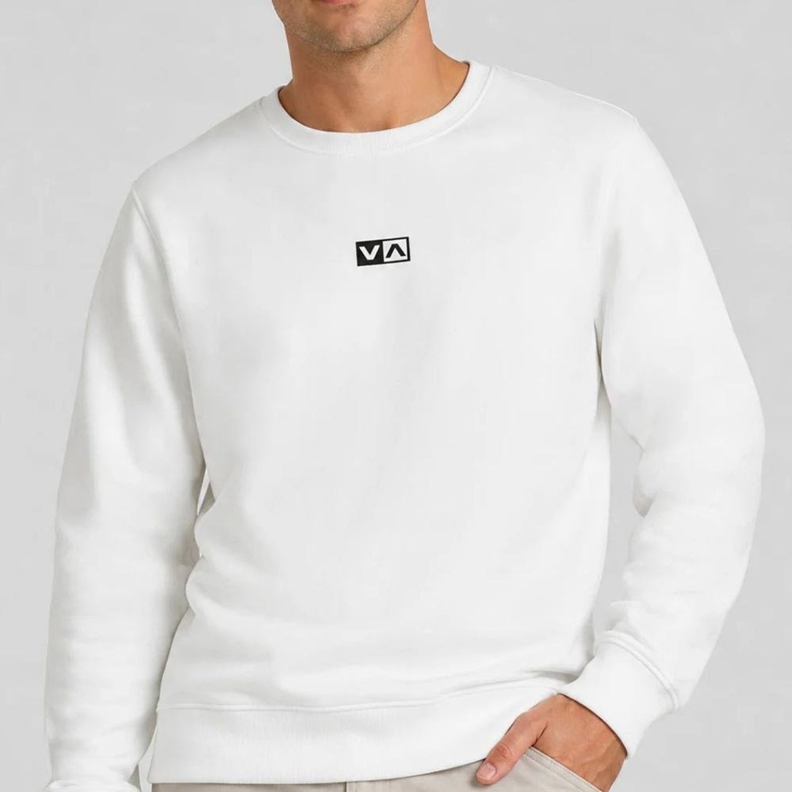 Moletom RVCA Careca VA WT26 Masculino Branco