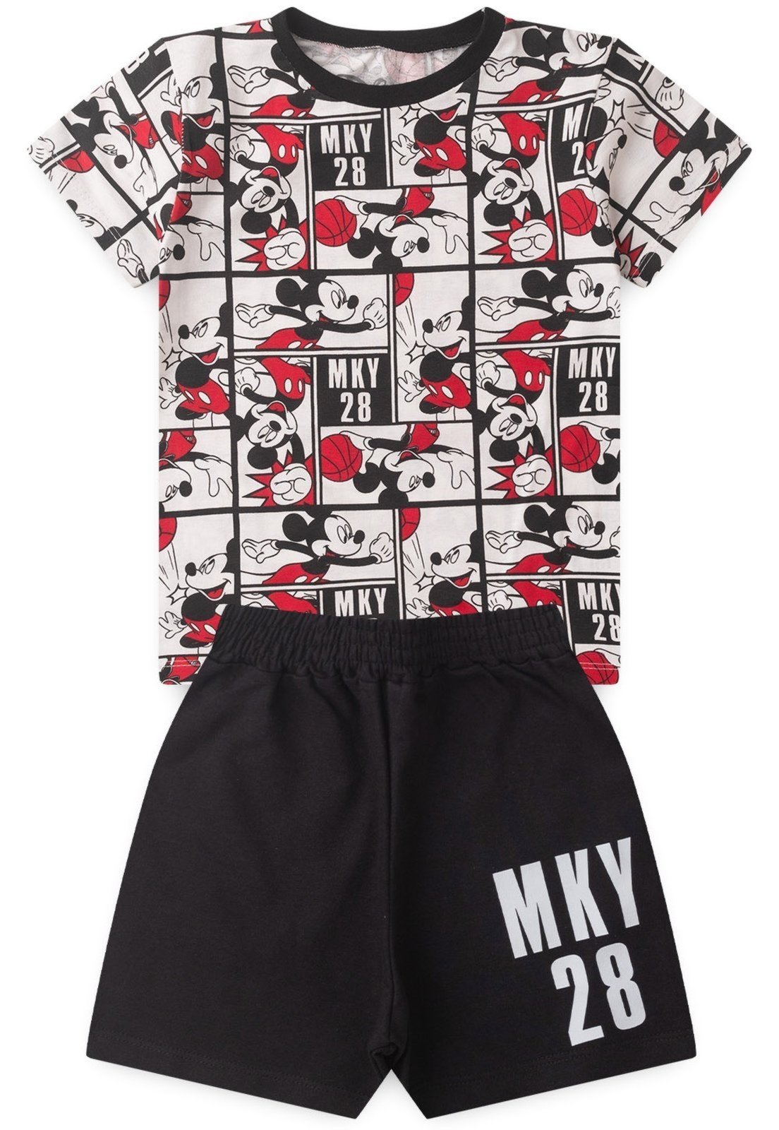 Infantil – Conjunto Masculino Bermuda e Camiseta Mickey