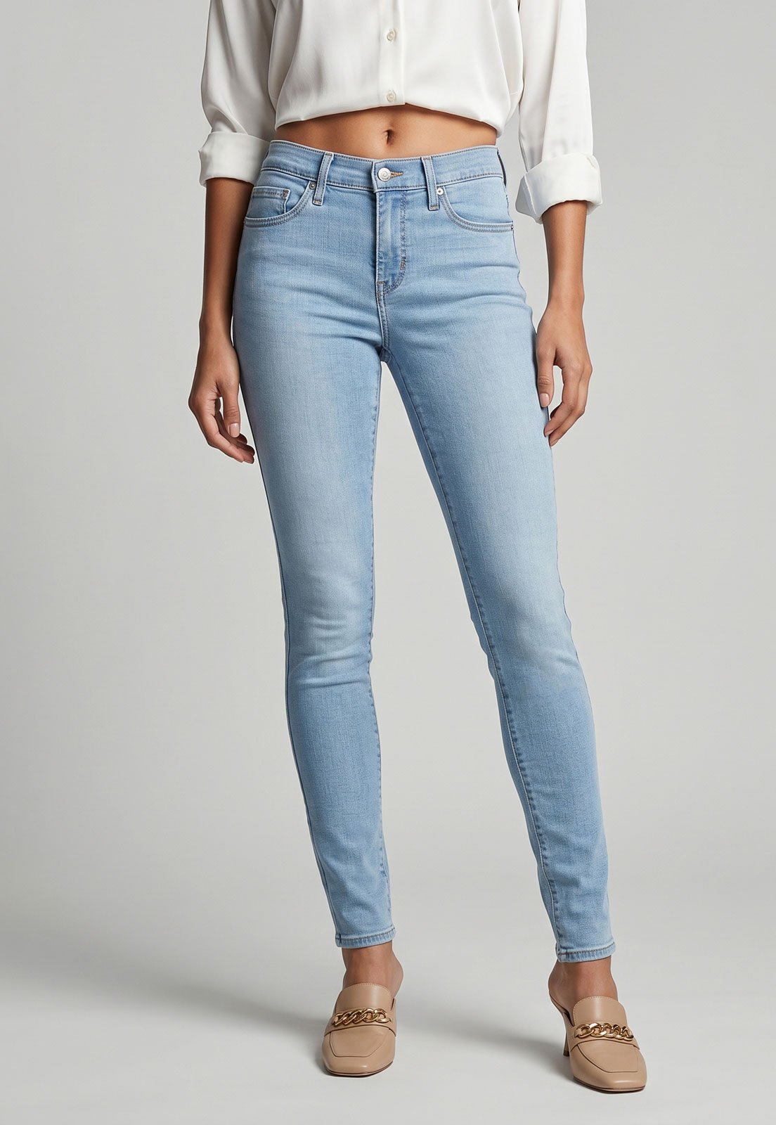 Calça Jeans Feminina Levis 311 Shaping Skinny Azul Claro