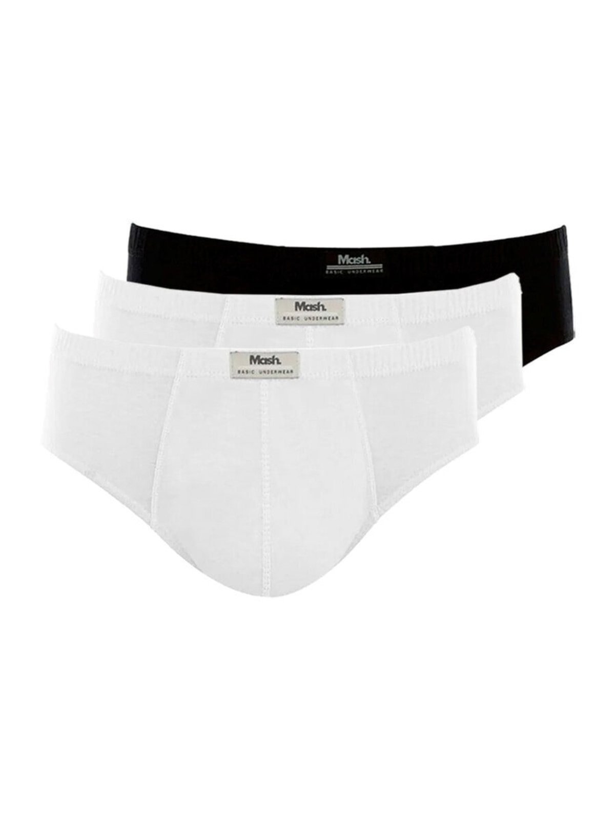 Kit com 3 Cuecas Slip Mash 074.58 Branco
