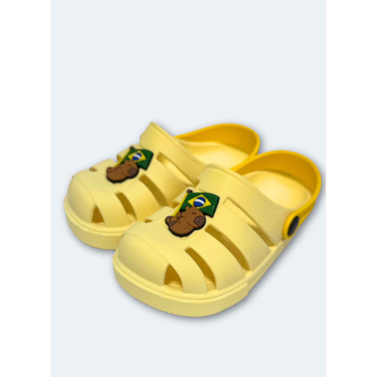 Infantil - Babuche Unissex Amarelo Capivara Brasil