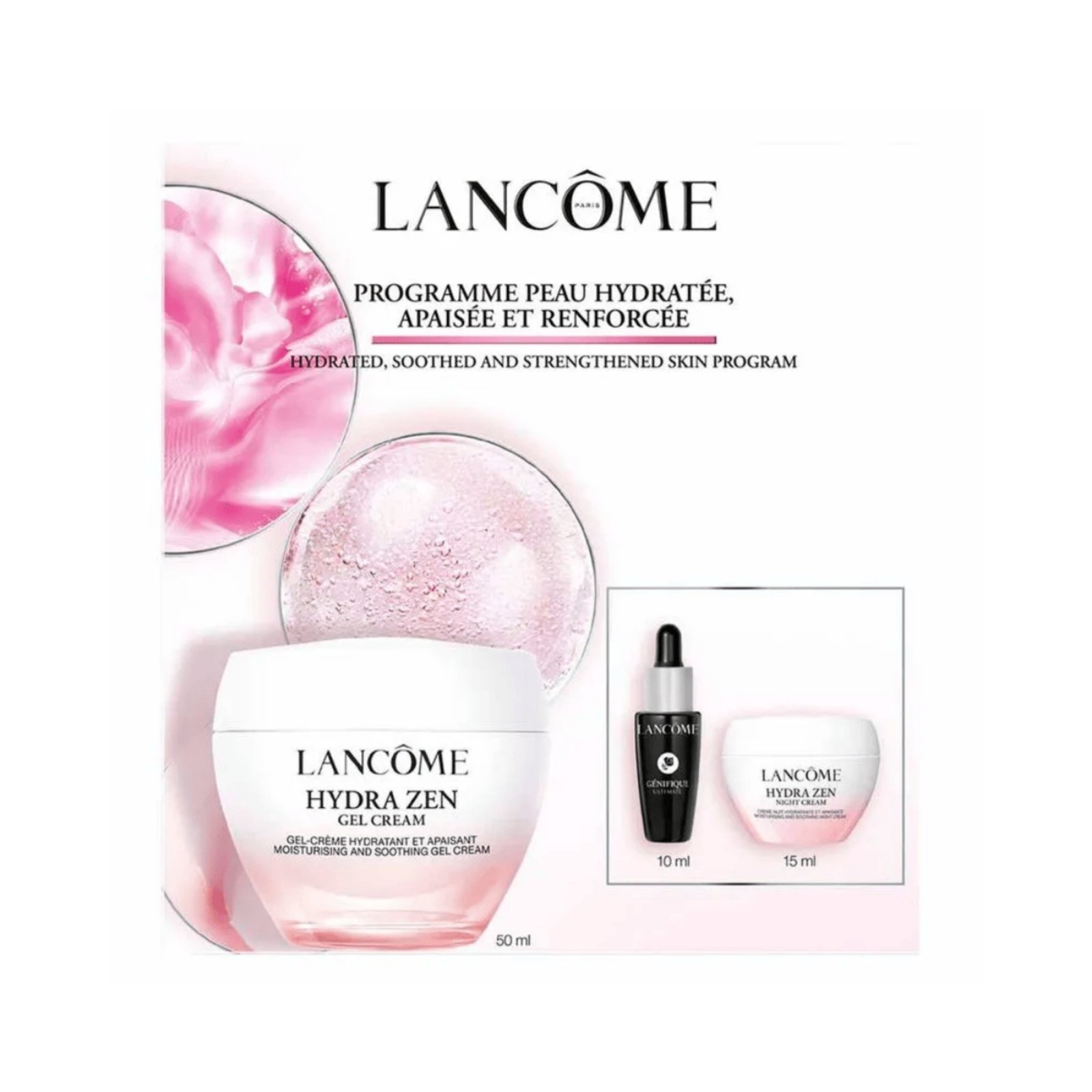 Kit Lancôme Hydrazen Sérum facial + Creme Diurno + Creme Noturno