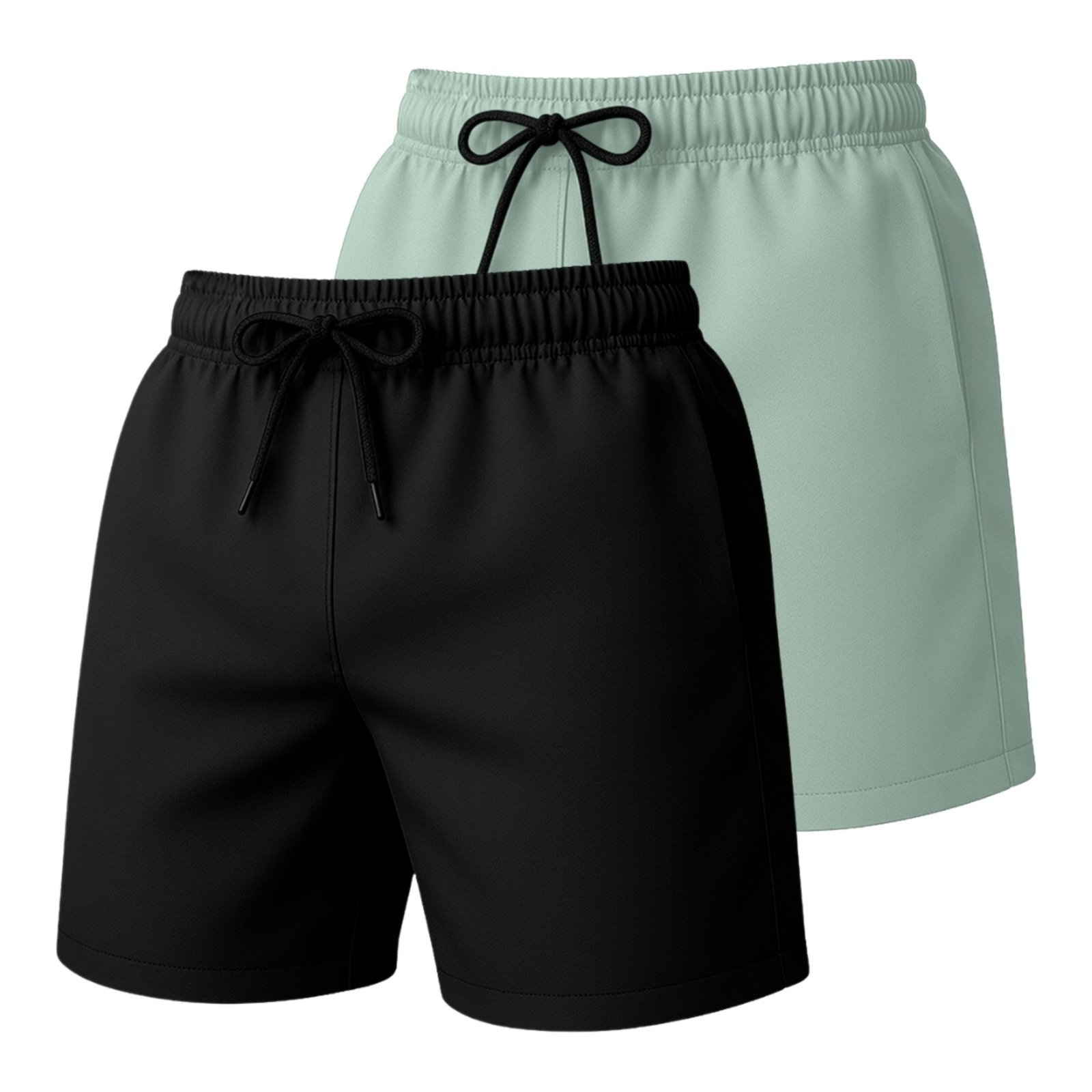 Kit 2 Short Tactel Elastano Moda Praia Masculino Bermuda Lisa