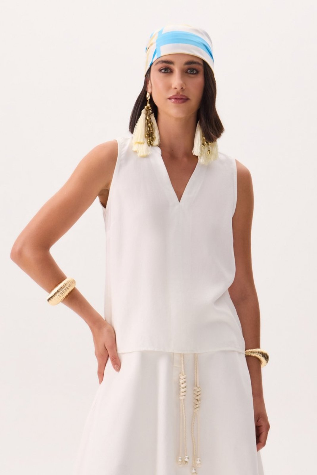 Regata Feminina Comfort Solta Flor de Lis