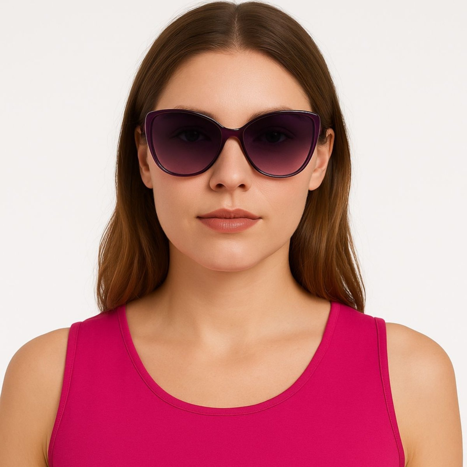 Óculos de Sol FMF Feminino Borboleta Roxo Degradê – Estilo e Proteção UV
