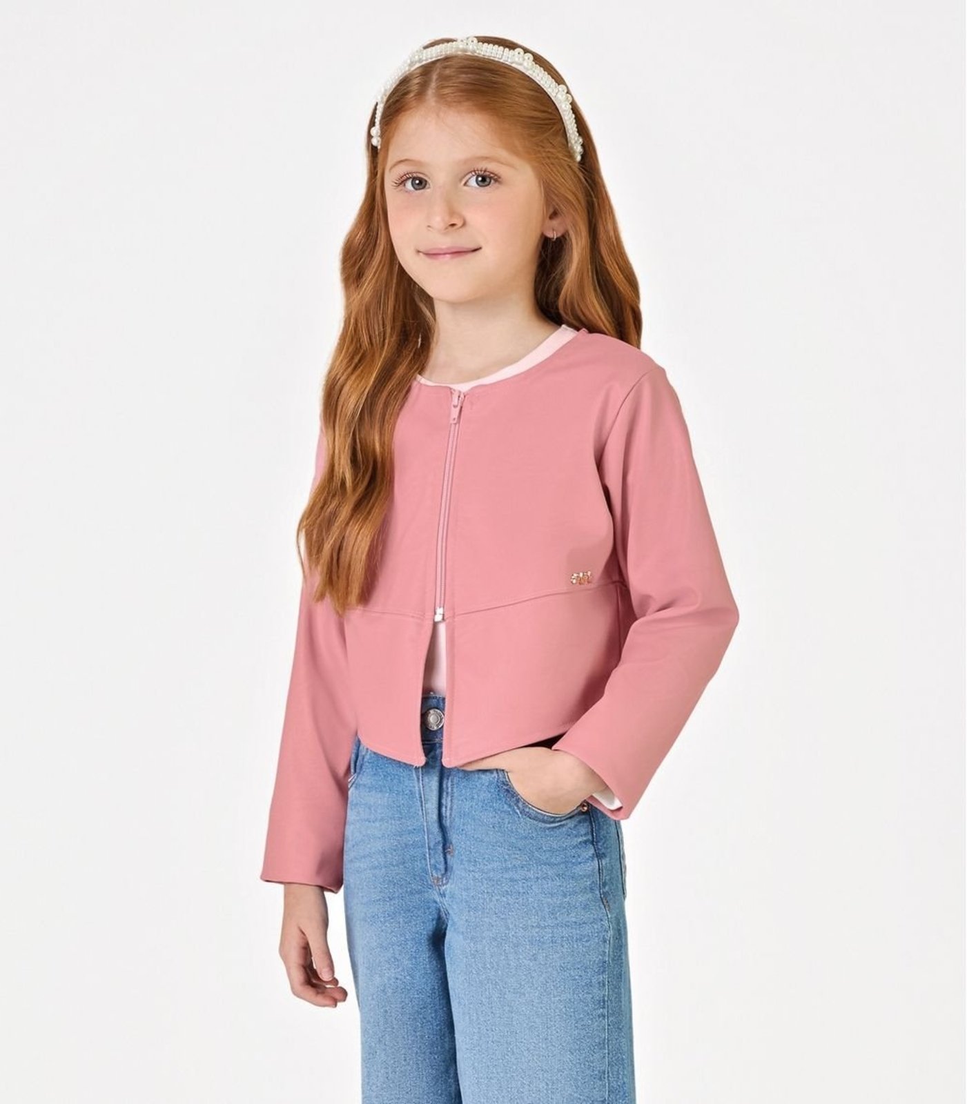 Infantil - Jaqueta Microfibra Feminina Trick Nick Rosa