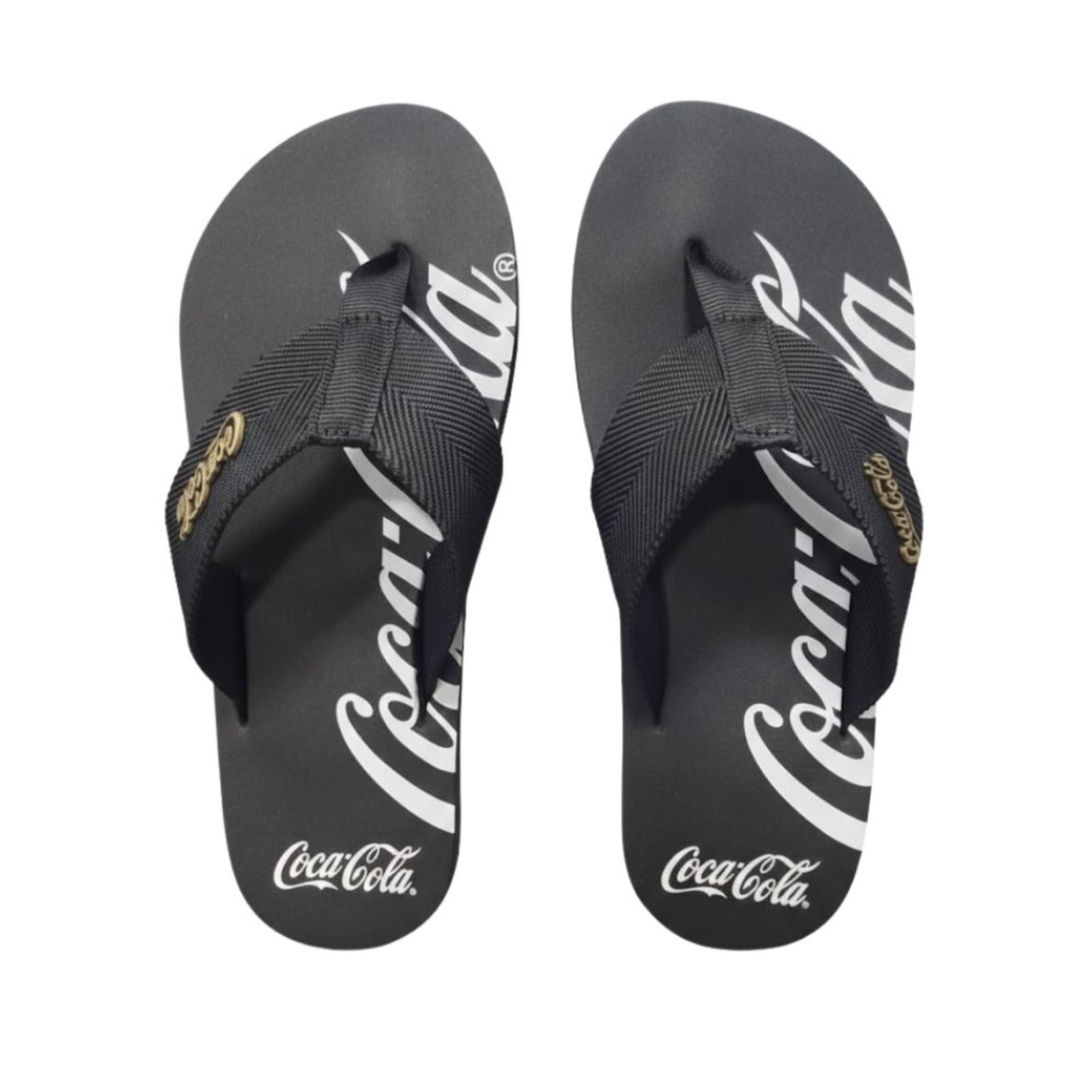 Vista 2 Chinelo Coca Cola Wave Spencerian Coca-Cola off-white Coca-Cola off-white