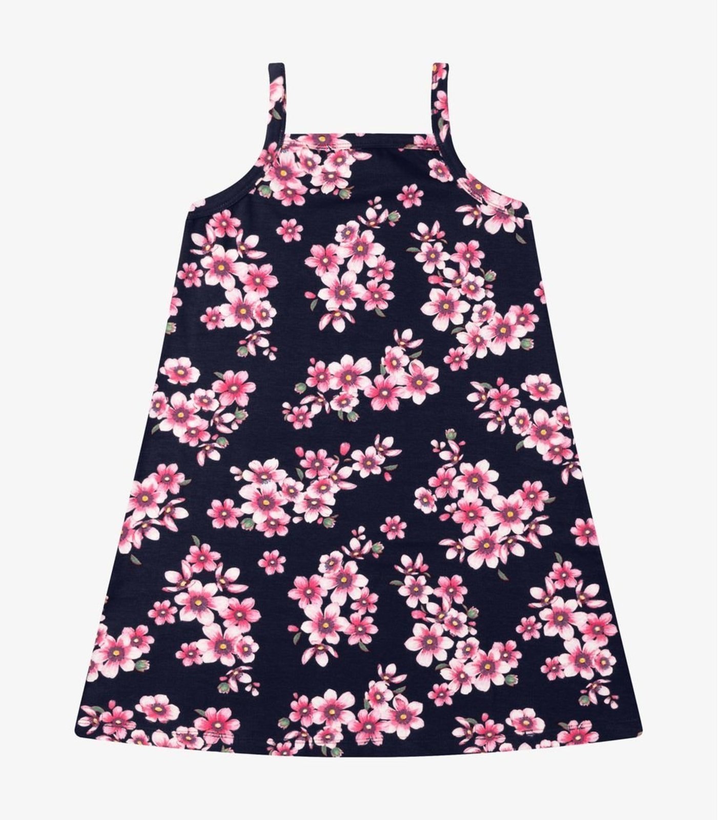 Vista 2 Infantil - Vestido Cotton Rovi Rovitex Kids azul