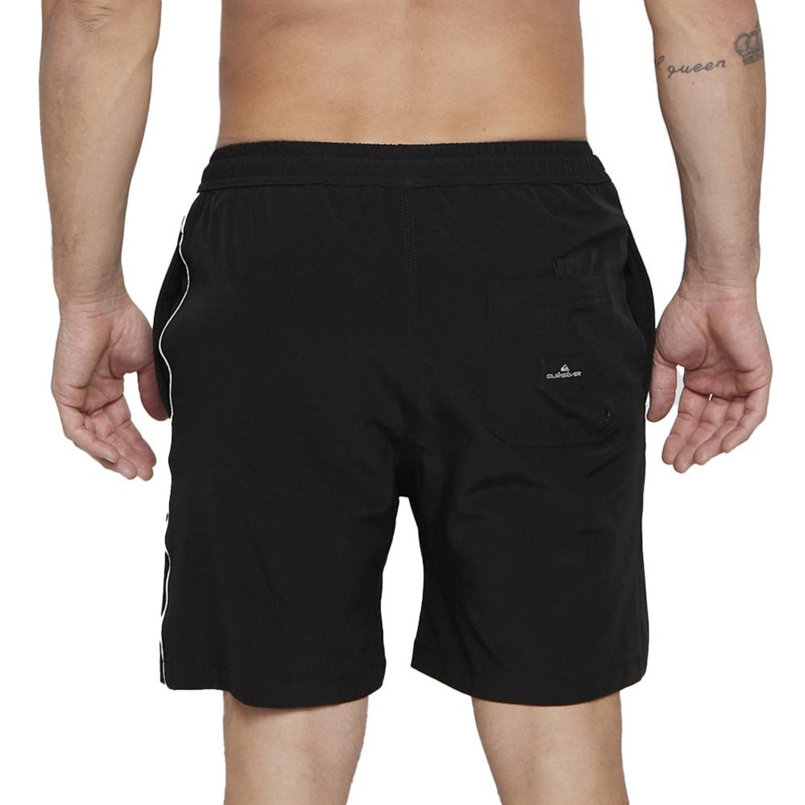 Bermuda Quiksilver Flat Vert 19" SM25 Masculina Preto"