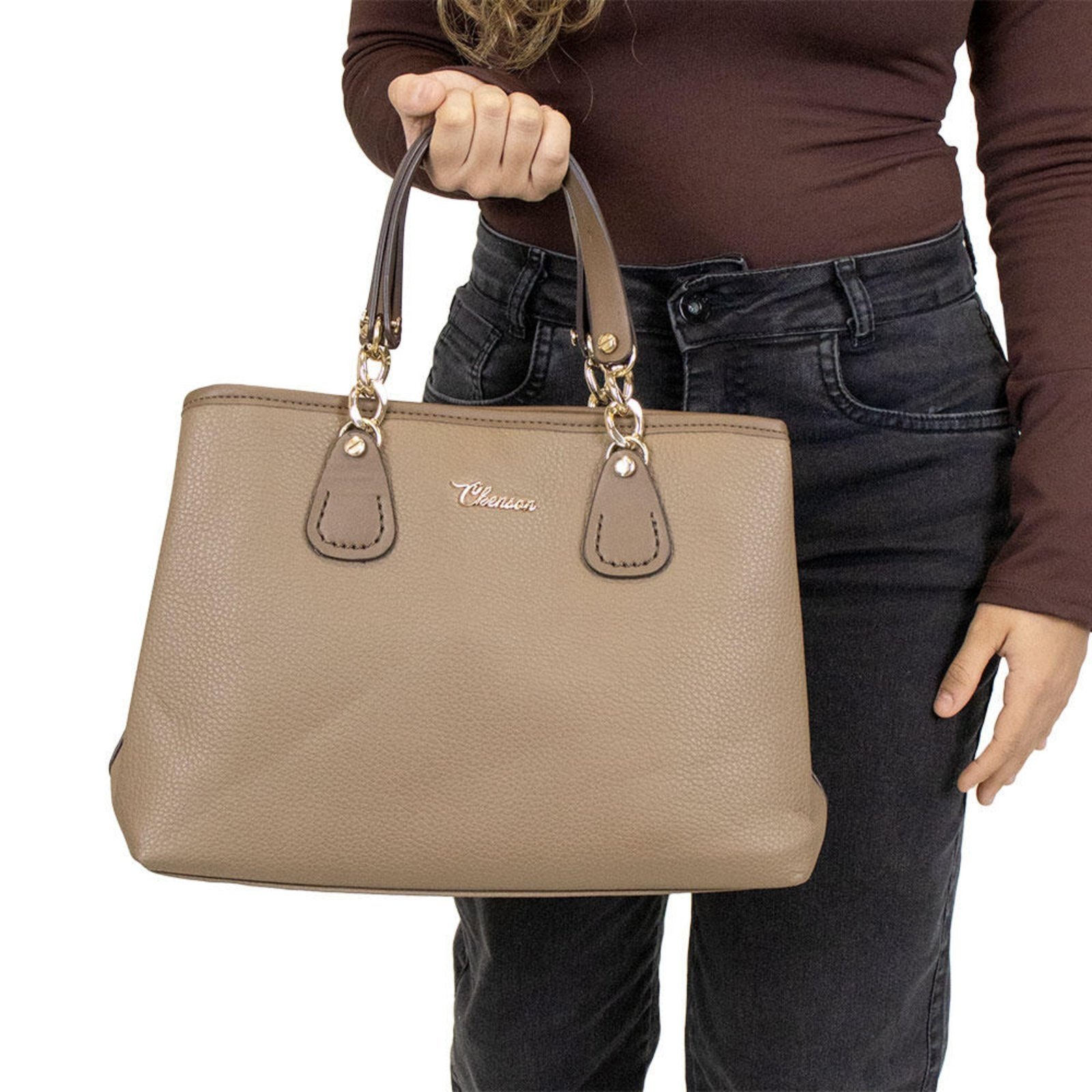 Vista 3 Bolsa Feminina Chenson Cg85016 1825016 preto Chenson preto