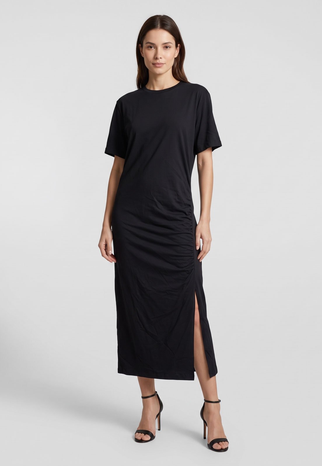 Vestido Feminino Forum Longo Algodão Preto