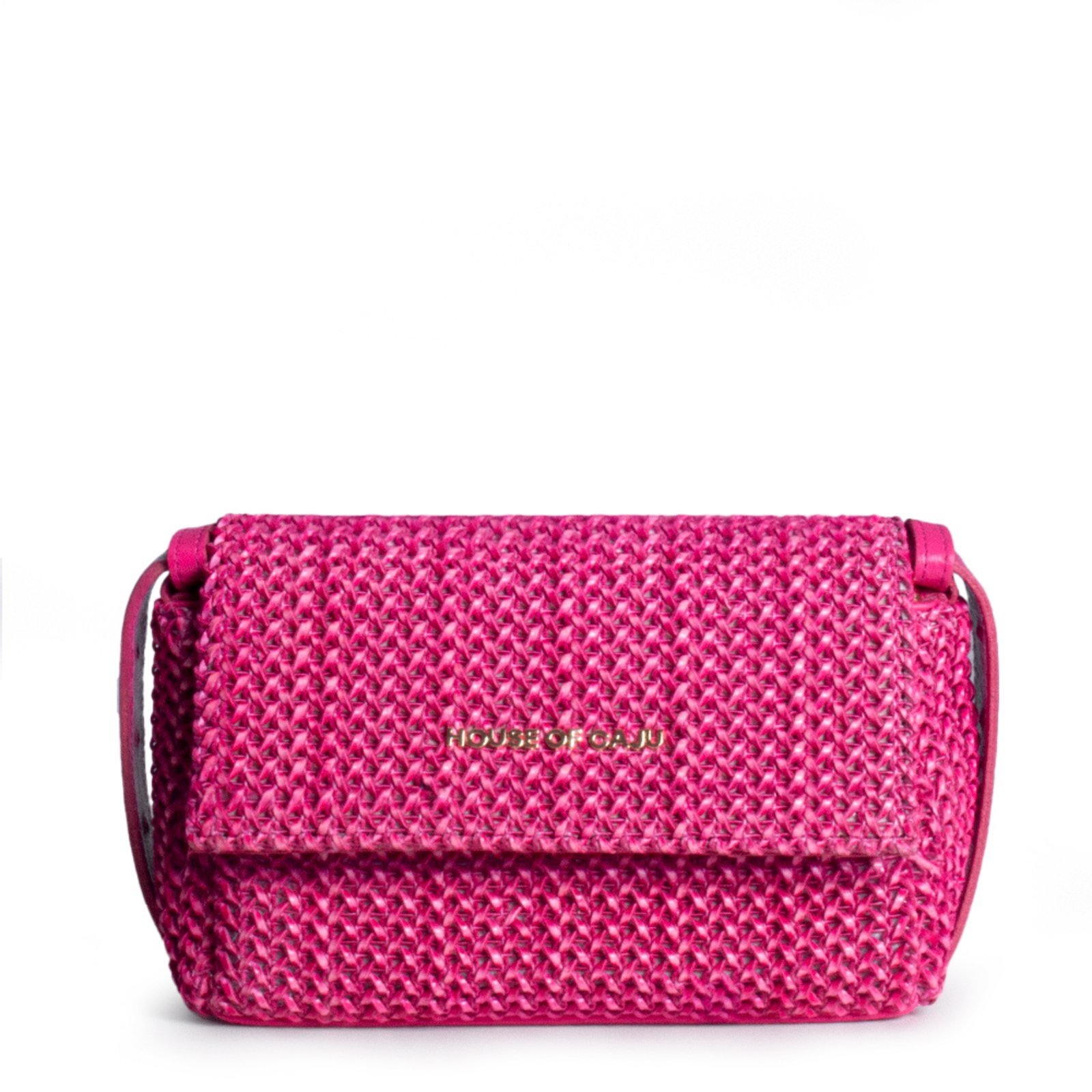 BOLSA FEMININA EM COURO TIRACOLO ROSA “PATRÍCIA FERREIRA”””