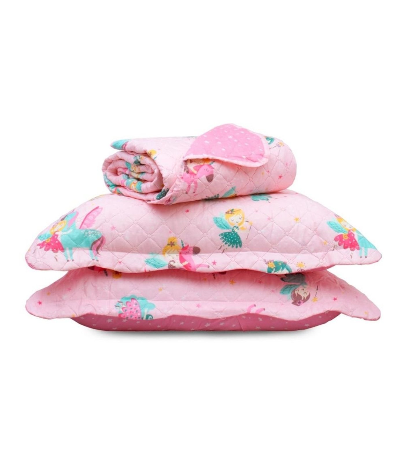 Kit Cobre Leito Casual Casal Appel Rosa