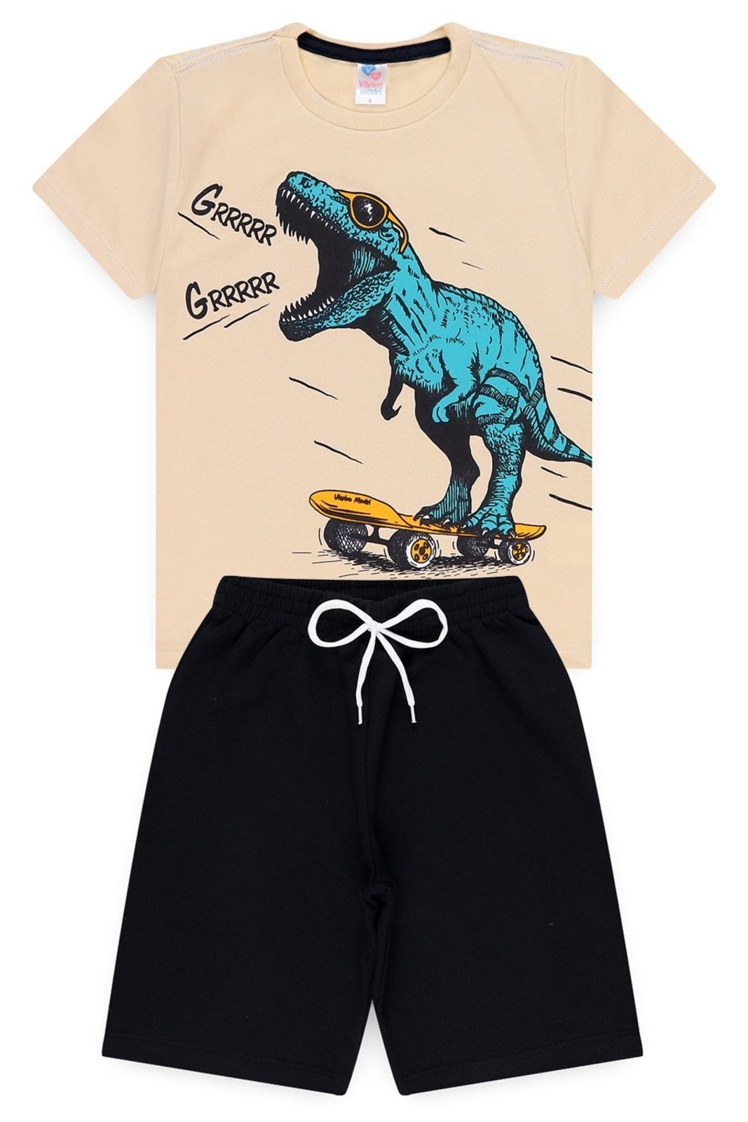 Infantil - Conjunto Verão Masculino Dino Skate