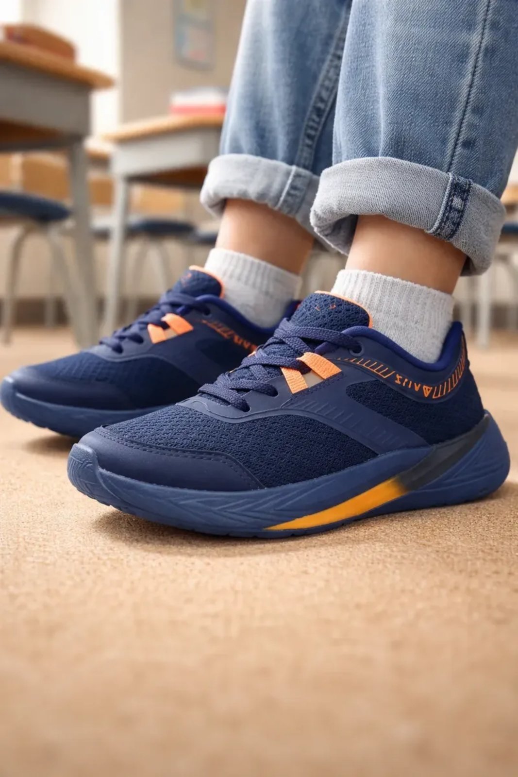 Infantil – Tênis Menino Speed Flow Vitz Pé com Pé Confortável Macio Casual Azul Marinho