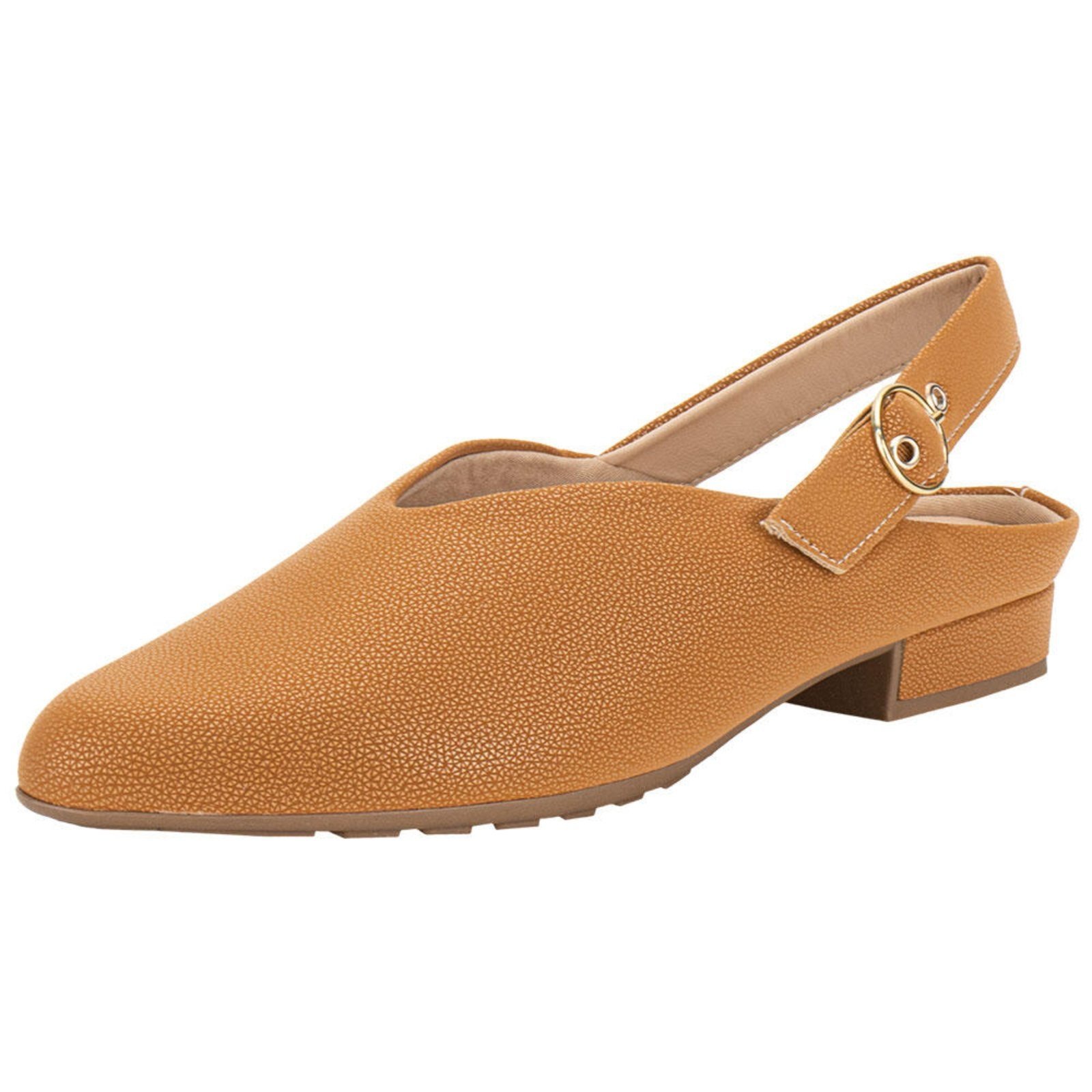 Sapato Feminino Salto Grosso Piccadilly 265001 A0085001 Caramelo