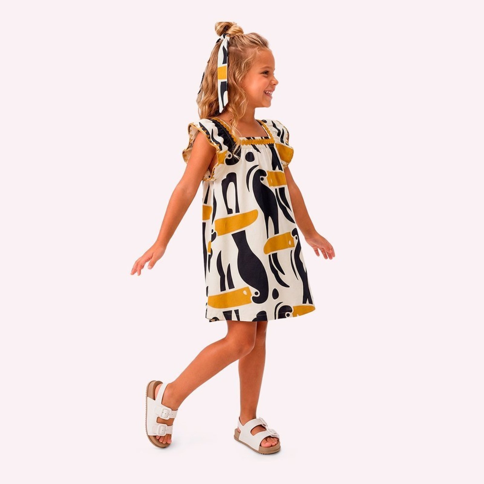 Infantil - Vestido Menina Tucanos Nanai