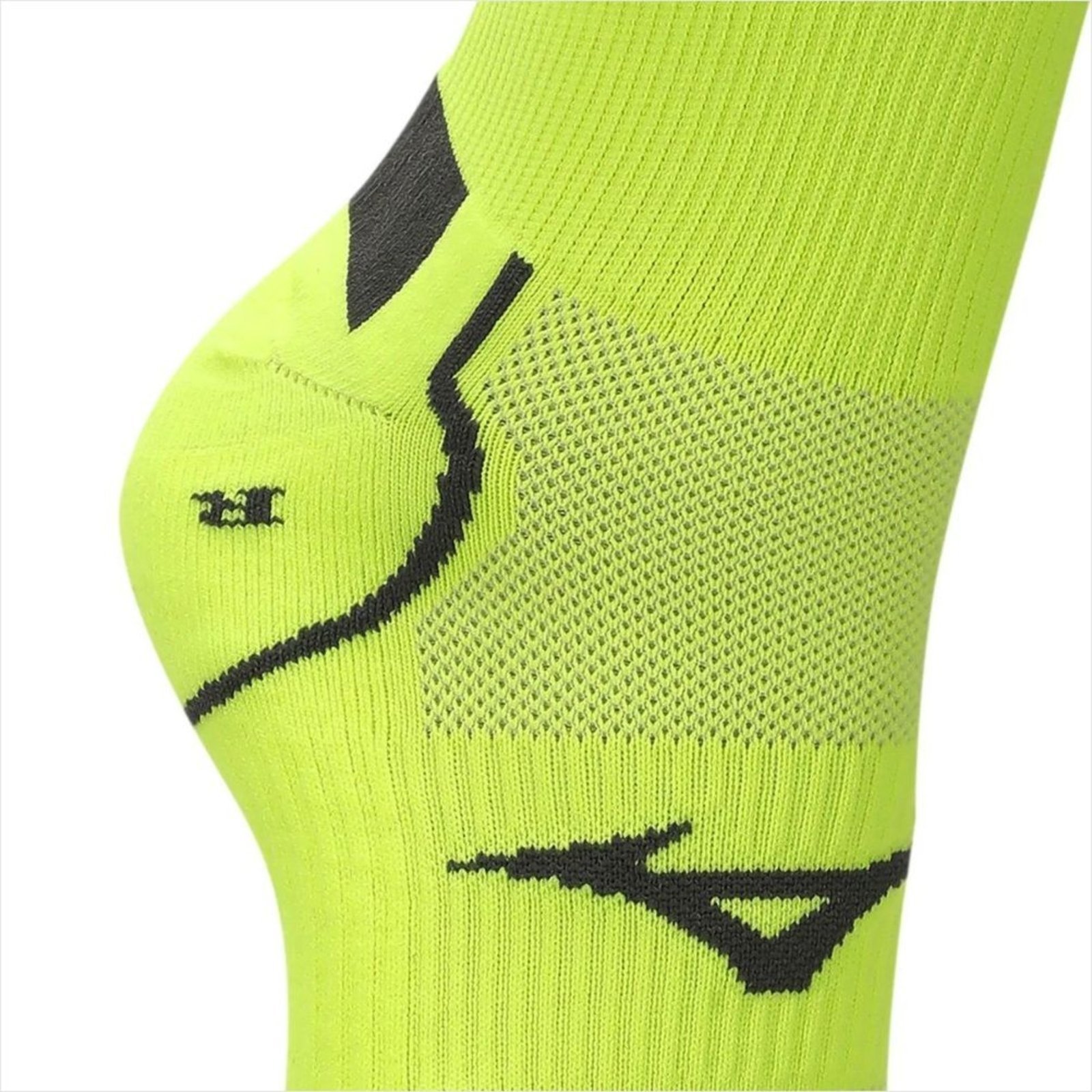 Vista 3 Meia Mizuno Performance Cano Alto Corrida Treino Tam. Mizuno amarelo