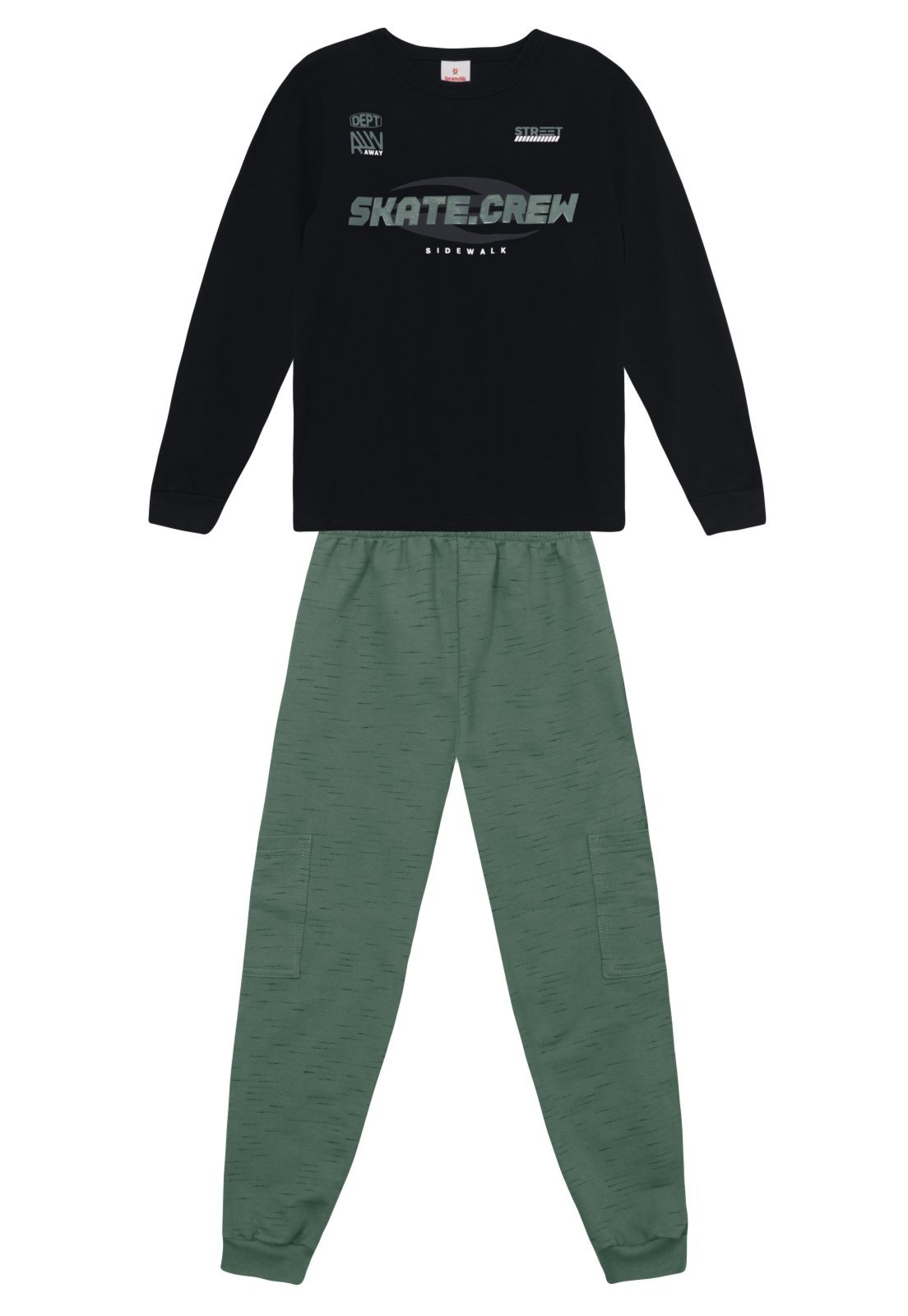 Infantil - Conjunto menino em moletinho flamê Brandili