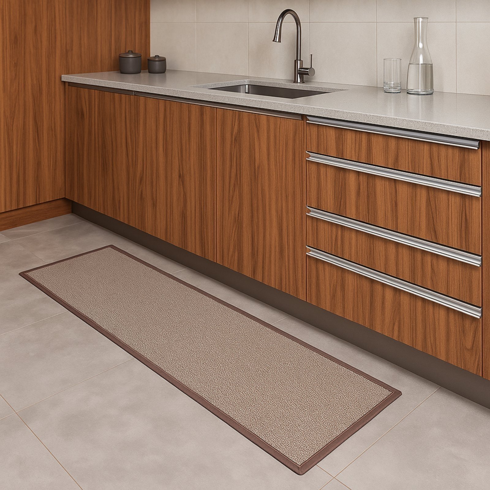 Tapete Passadeira Moderno Antiderrapante 45x180cm - 006 Niazitex