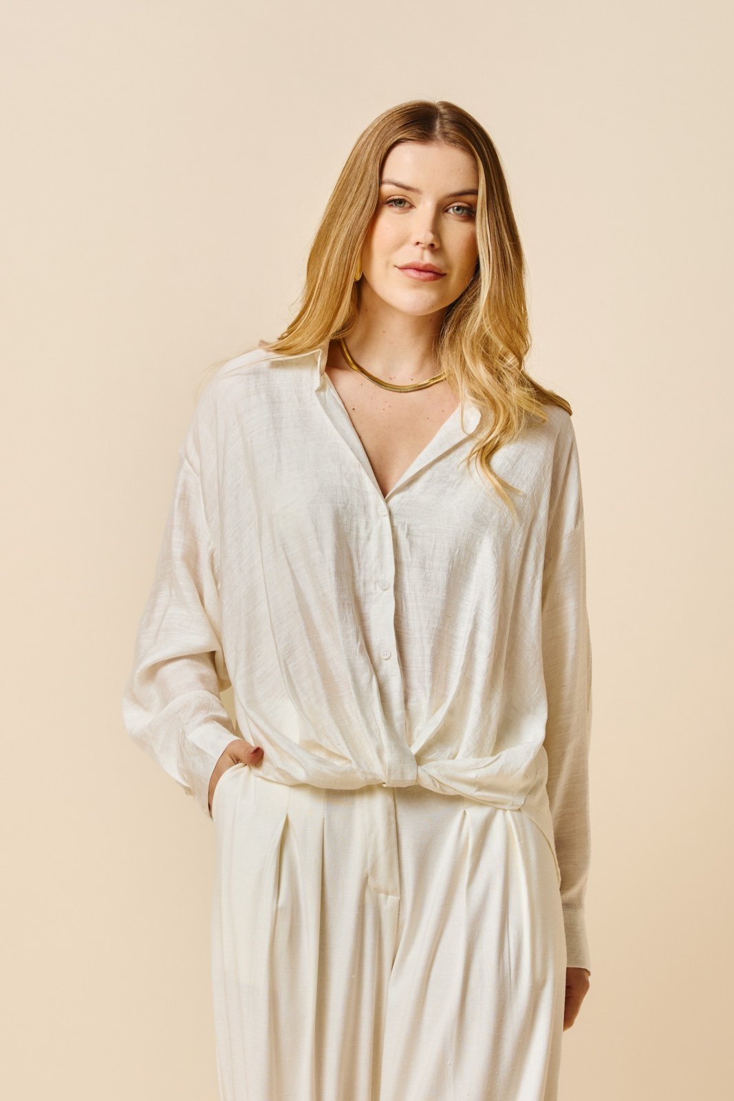 Camisa Transpassada Sofia - Quaker