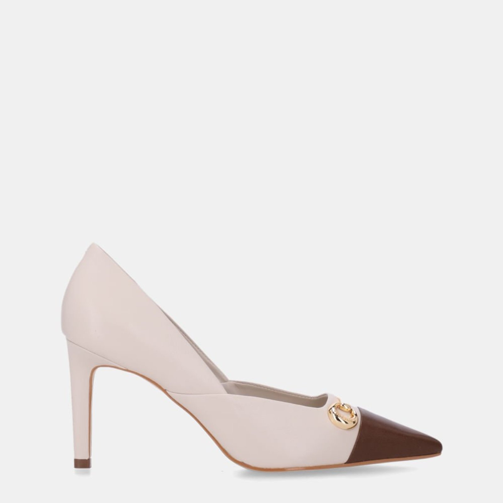 Scarpin Atacama Espresso Com Saara Panna - 80480046 Luz da Lua