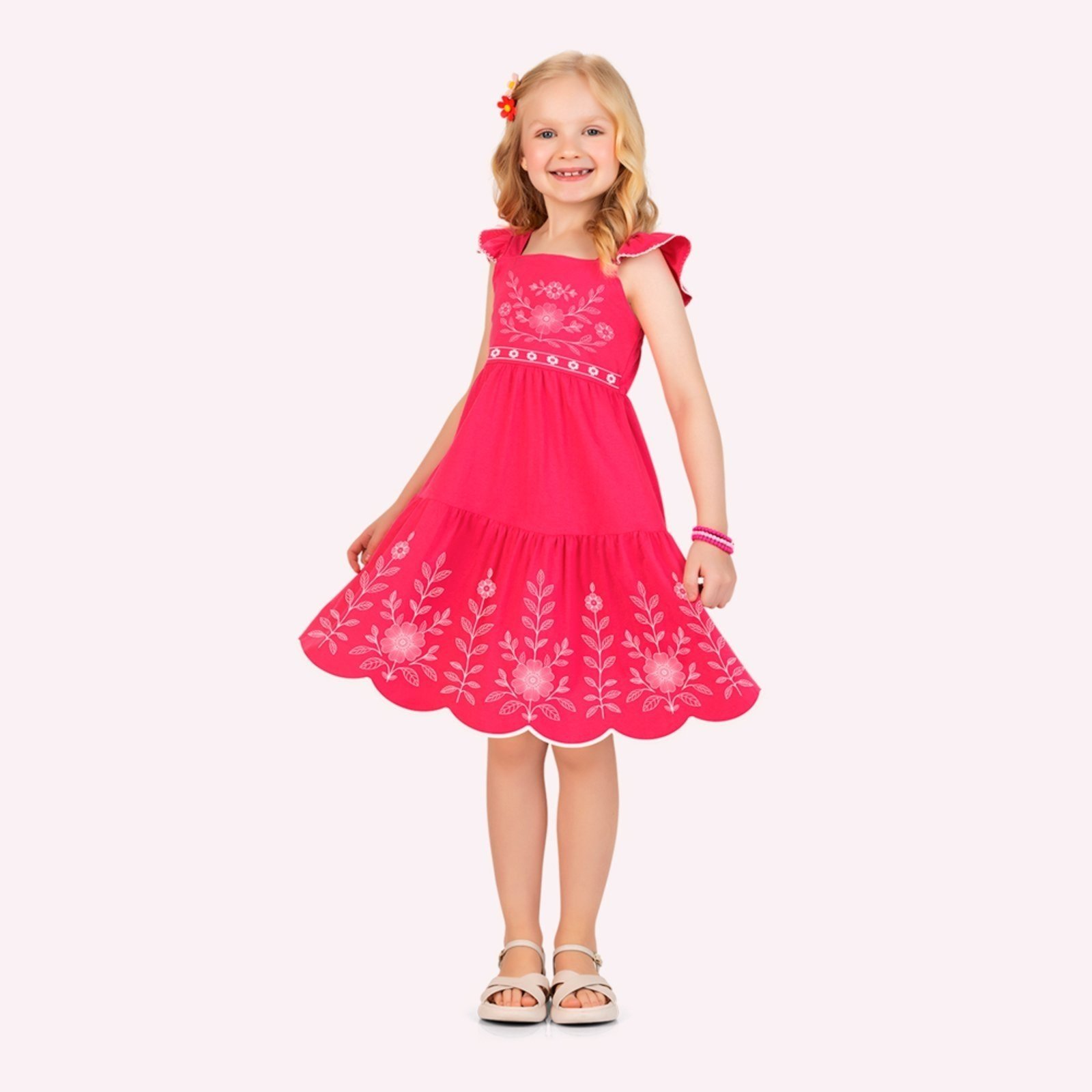 Infantil - Vestido Menina com Corte a Laser Nanai