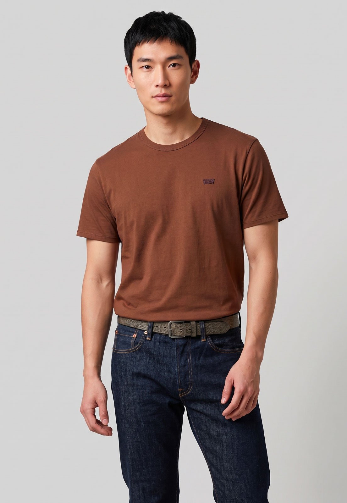 Camiseta Masculina Levis Regular Gola Redonda Marrom