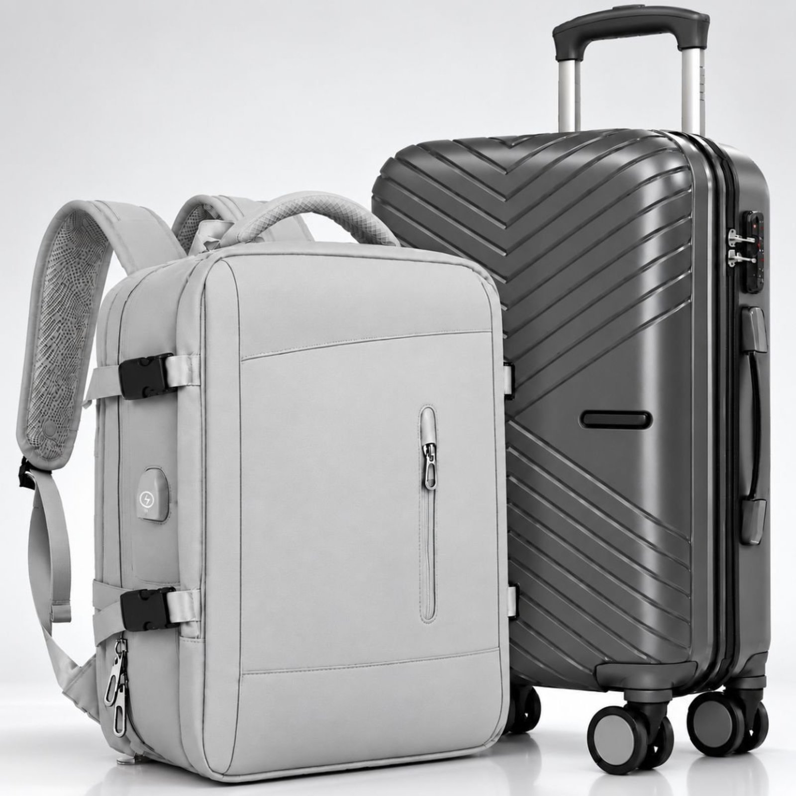Kit Mala De Viagem 10kg De Bordo Kit Mochila Para Viagem Expansível Executiva Avião Bordo Luisa Rinaldi