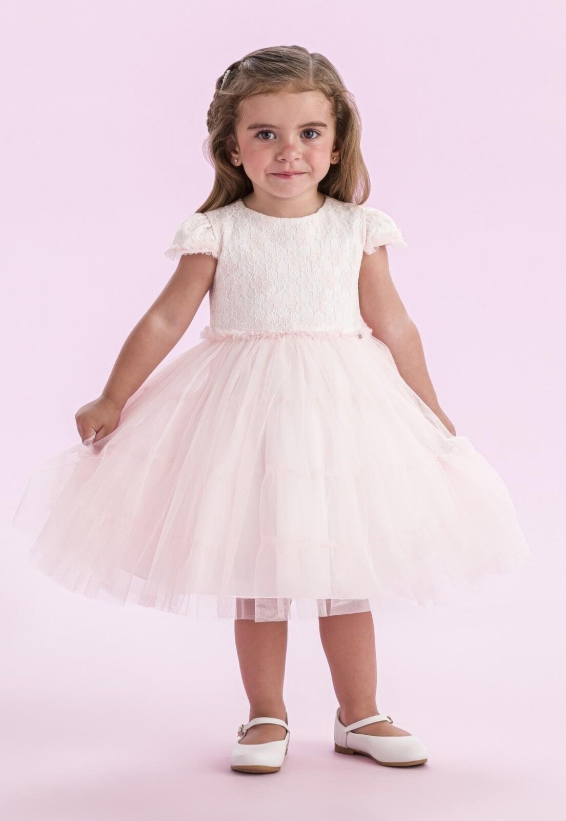 Infantil – Vestido Festa Menina Branco Petit Cherie 1 Branco