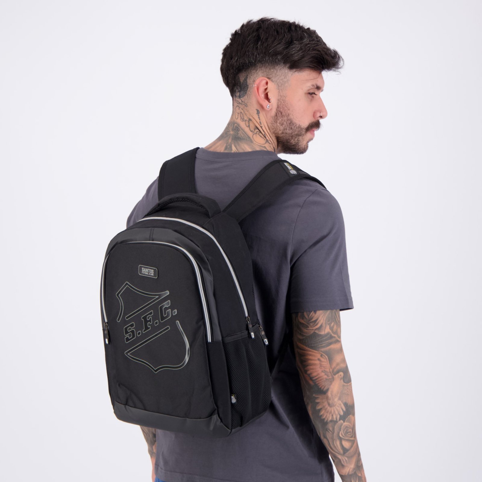 Infantil - Mochila Santos Esportiva Preta