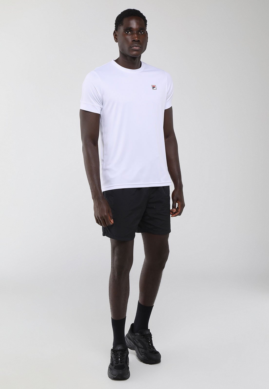 Vista 3 Camiseta Masculina Fila Player Branca branco Fila branco