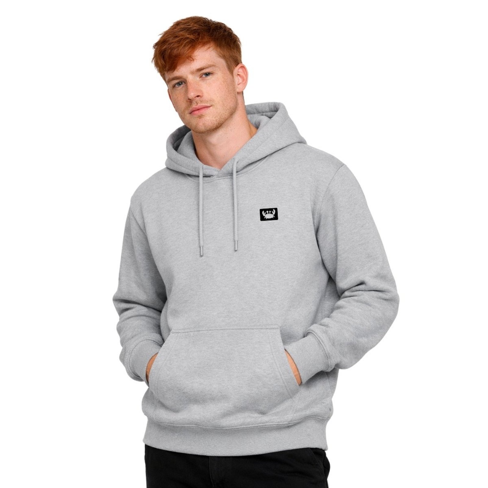 Moletom Relaxado Masculino Canguru Modelo Cinza Siri Preto Confortável