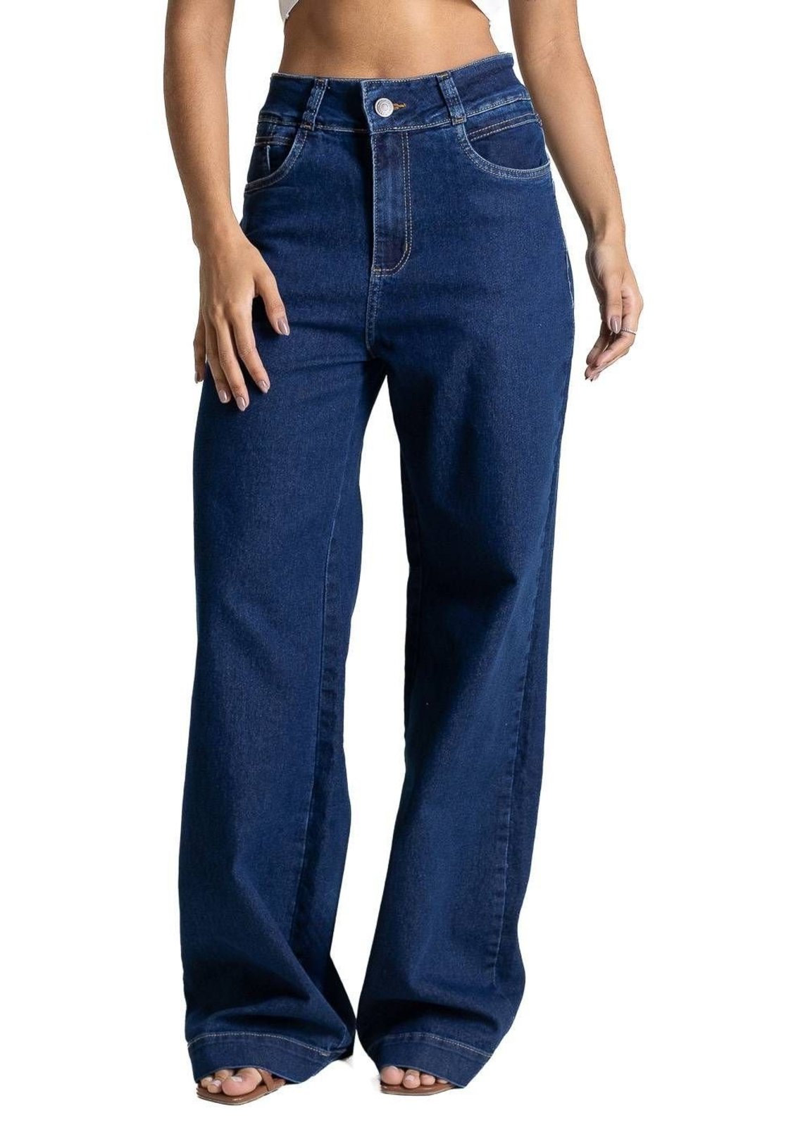 Calça Jeans Sawary Wide Leg - 284058 - Azul - Sawary